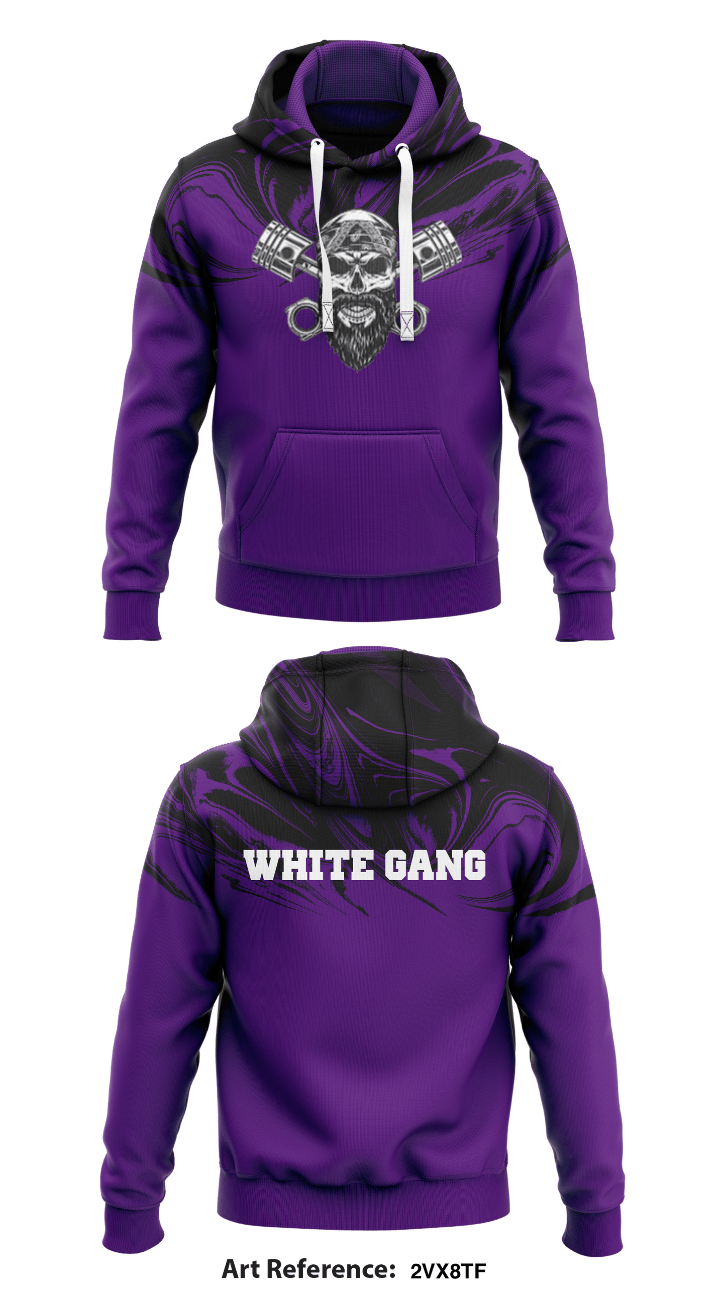 White Gang Core Men's Hooded Performance Sweatshirt - 2VX8Tf