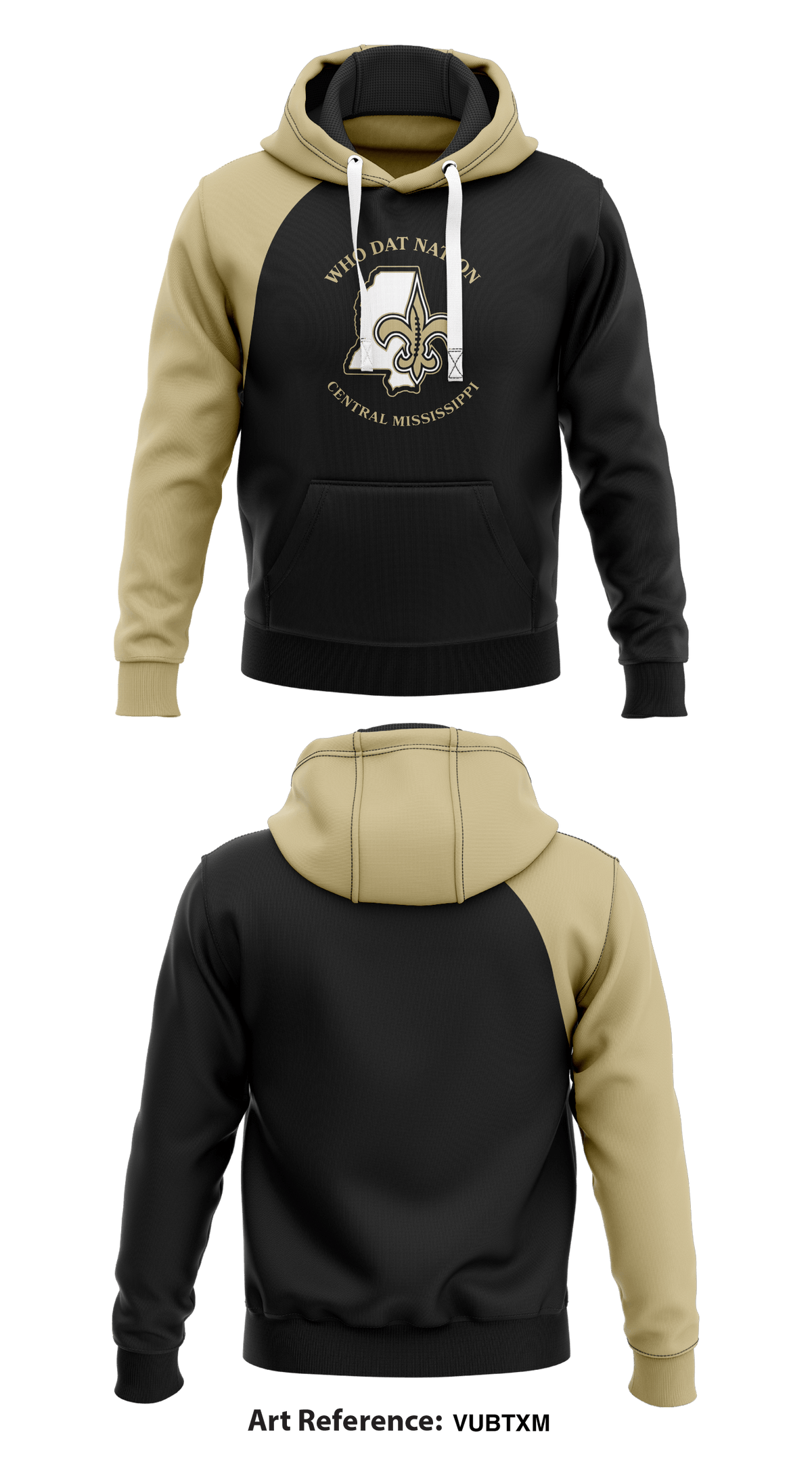 Who Dat Nations of Central Mississippi Store 1 Core Men's Hooded Performance Sweatshirt - VubtxM