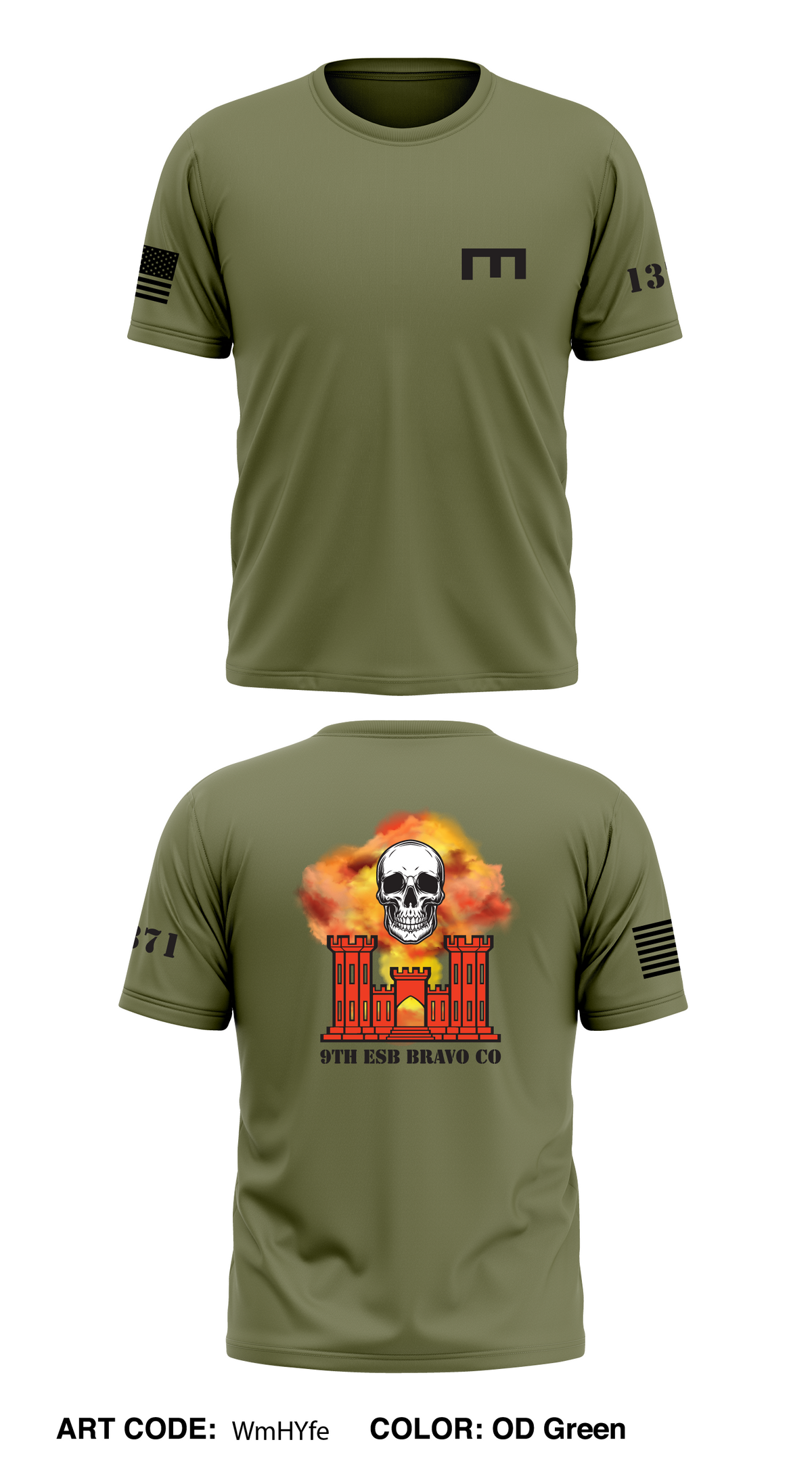 9TH ESB Bravo Co Store 1 Core Men's SS Performance Tee - WmHYfe