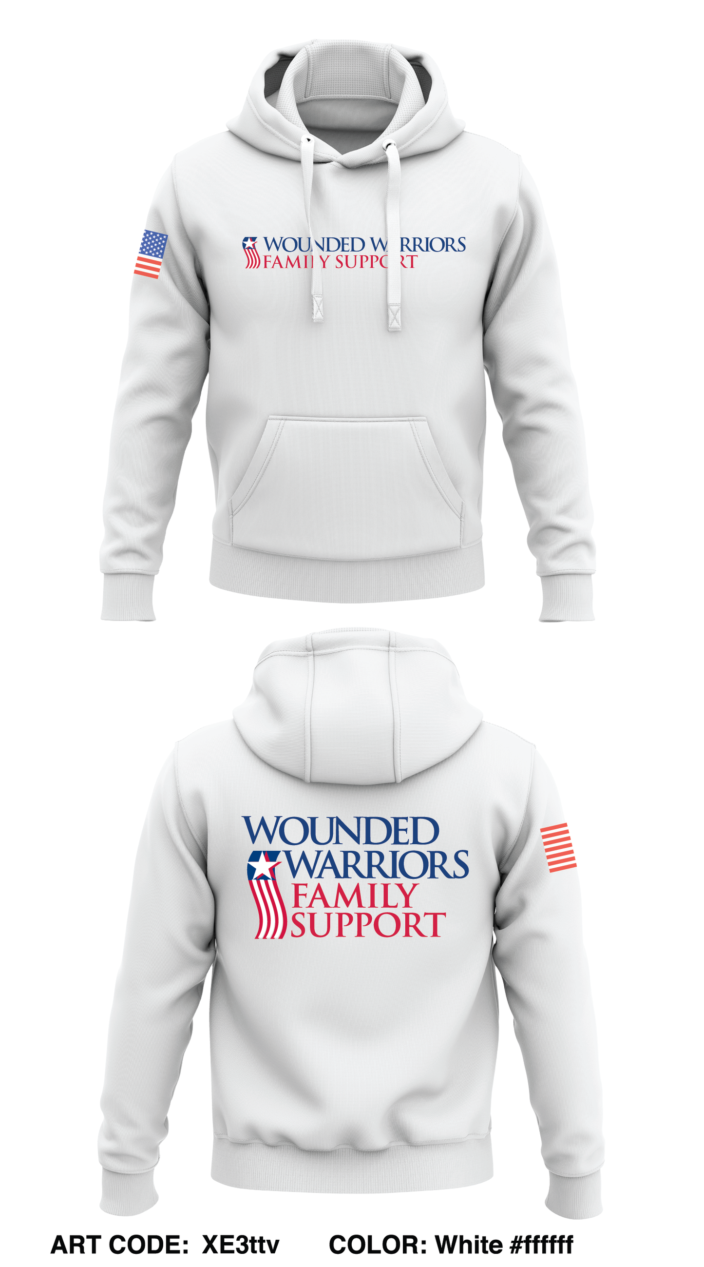 Wounded Warriors Family Support Store 1 Core Men's Hooded Performance Sweatshirt - XE3ttv