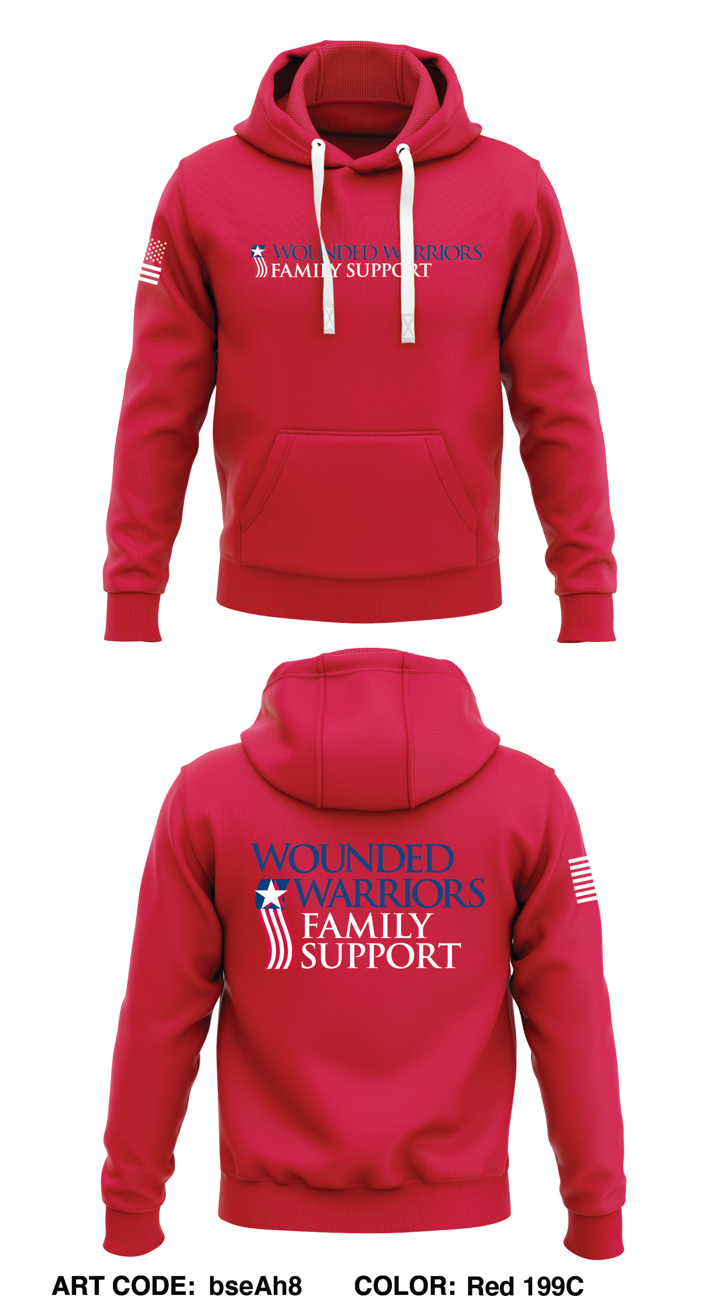Wounded Warriors Family Support Store 1 Core Men's Hooded Performance Sweatshirt - bseAh8