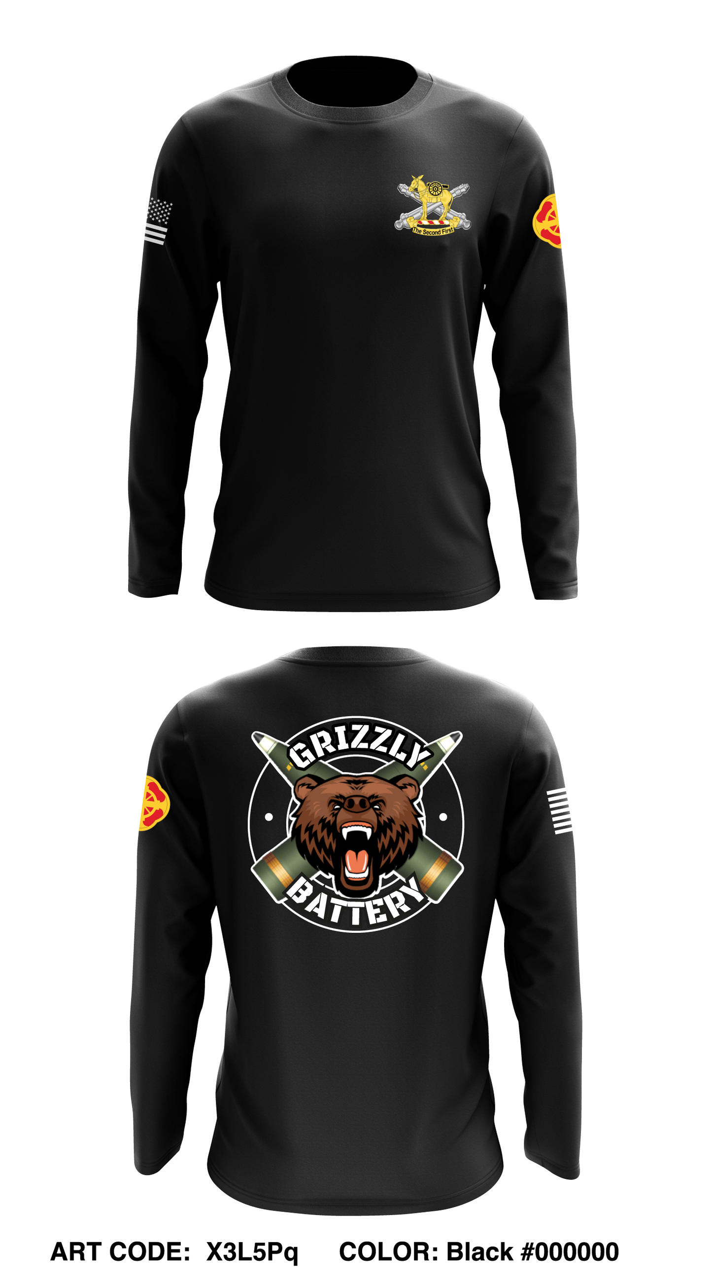 HSB BTRY, 2nd BN, 2nd FA Core Men's LS Performance Tee - X3L5Pq