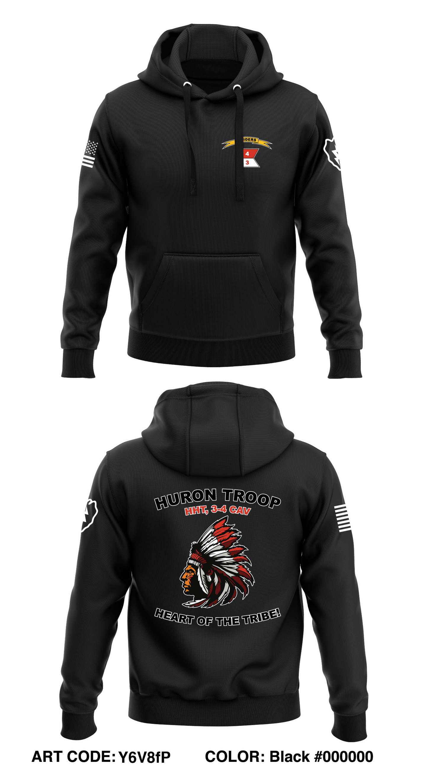 HHT 3-4 CAV Core Men's Hooded Performance Sweatshirt - Y6V8fP