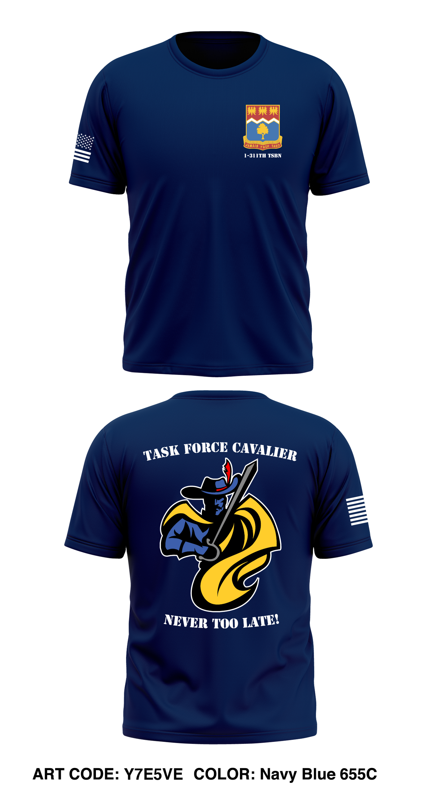 1-311TH TSBN TASK FORCE CAVALIER Core Men's SS Performance Tee - Y7E5VE