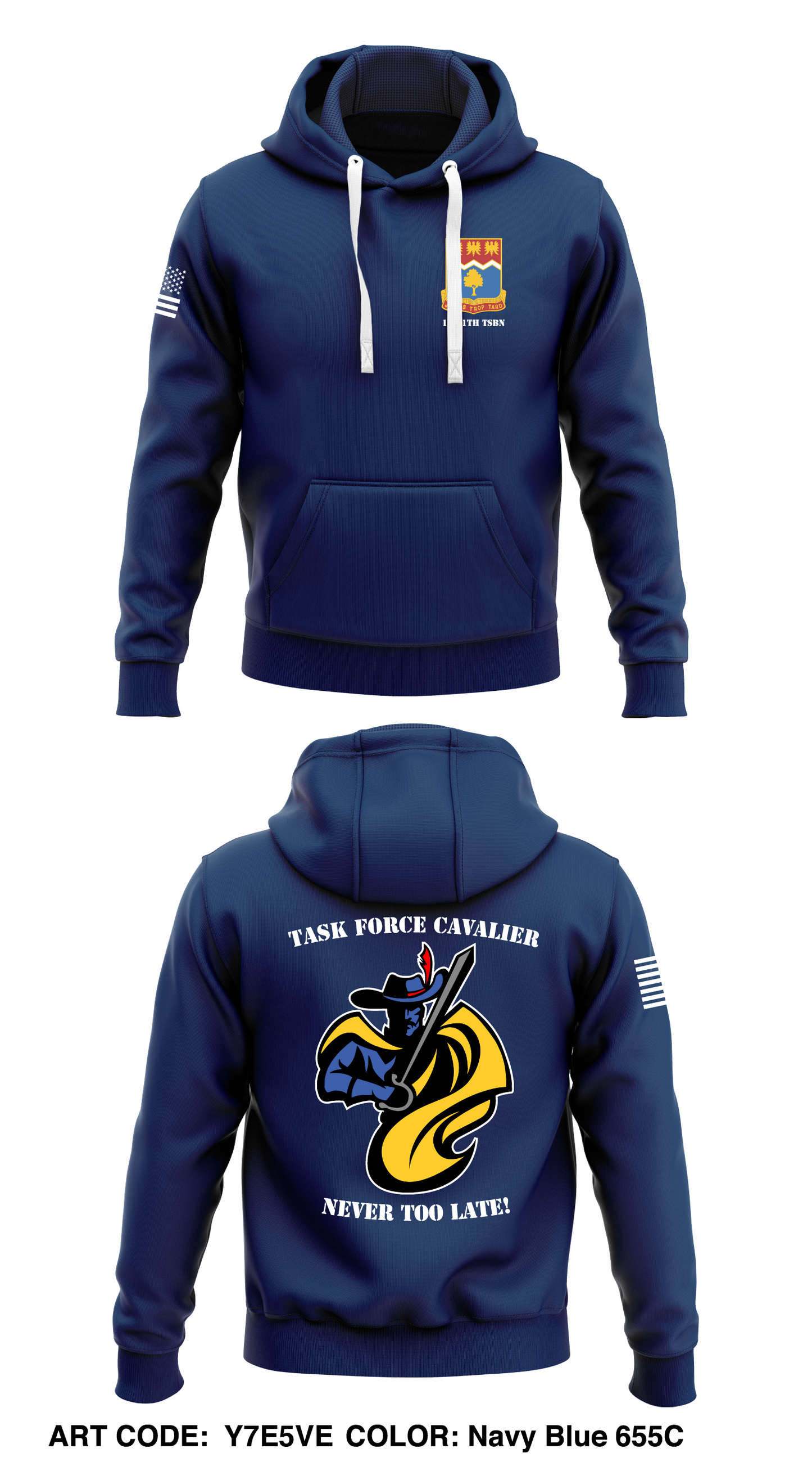 1-311TH TSBN TASK FORCE CAVALIER Core Men's Hooded Performance Sweatshirt - Y7E5VE