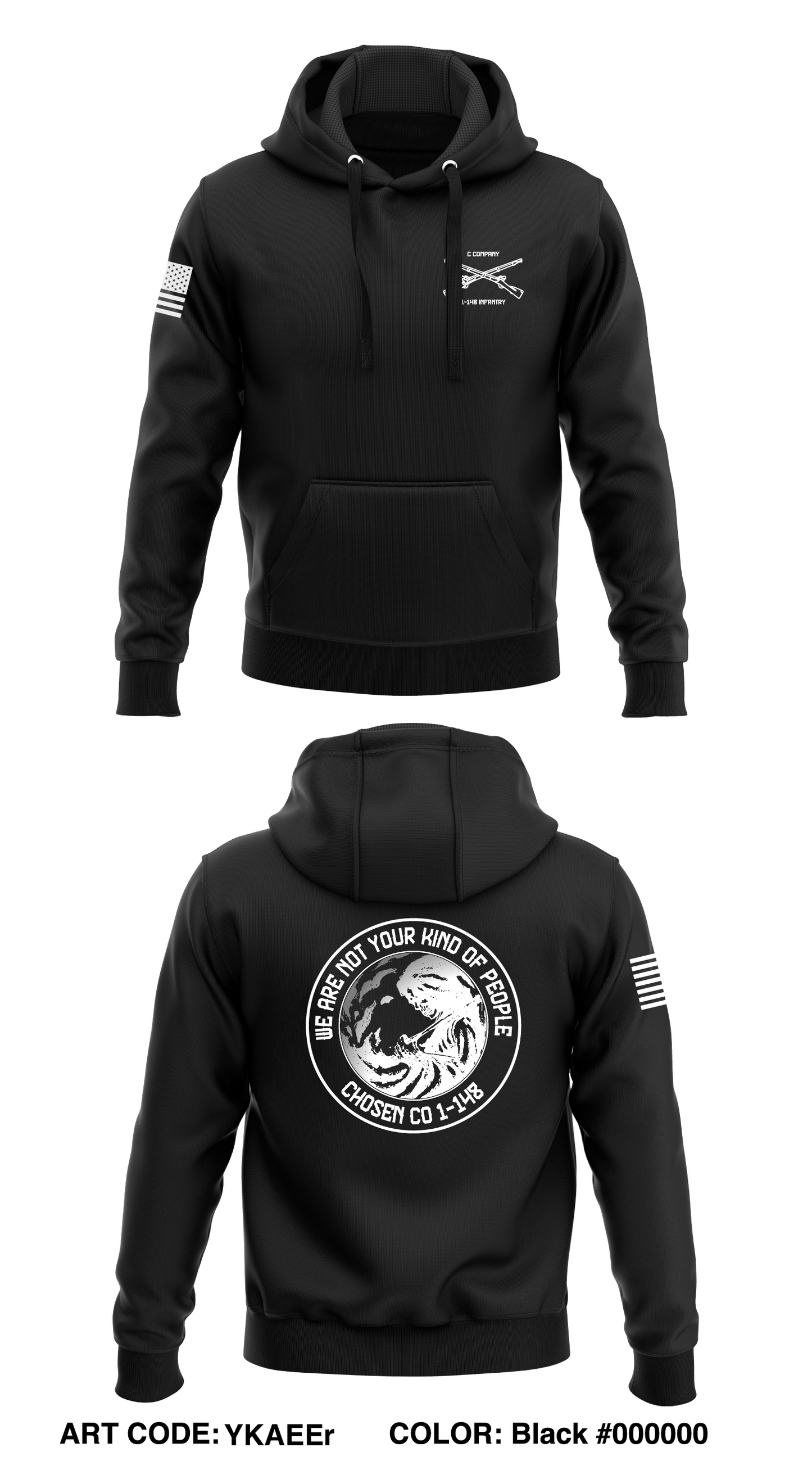 Chosen 1-148 Infantry Store 1 Core Men's Hooded Performance Sweatshirt - YKAEEr