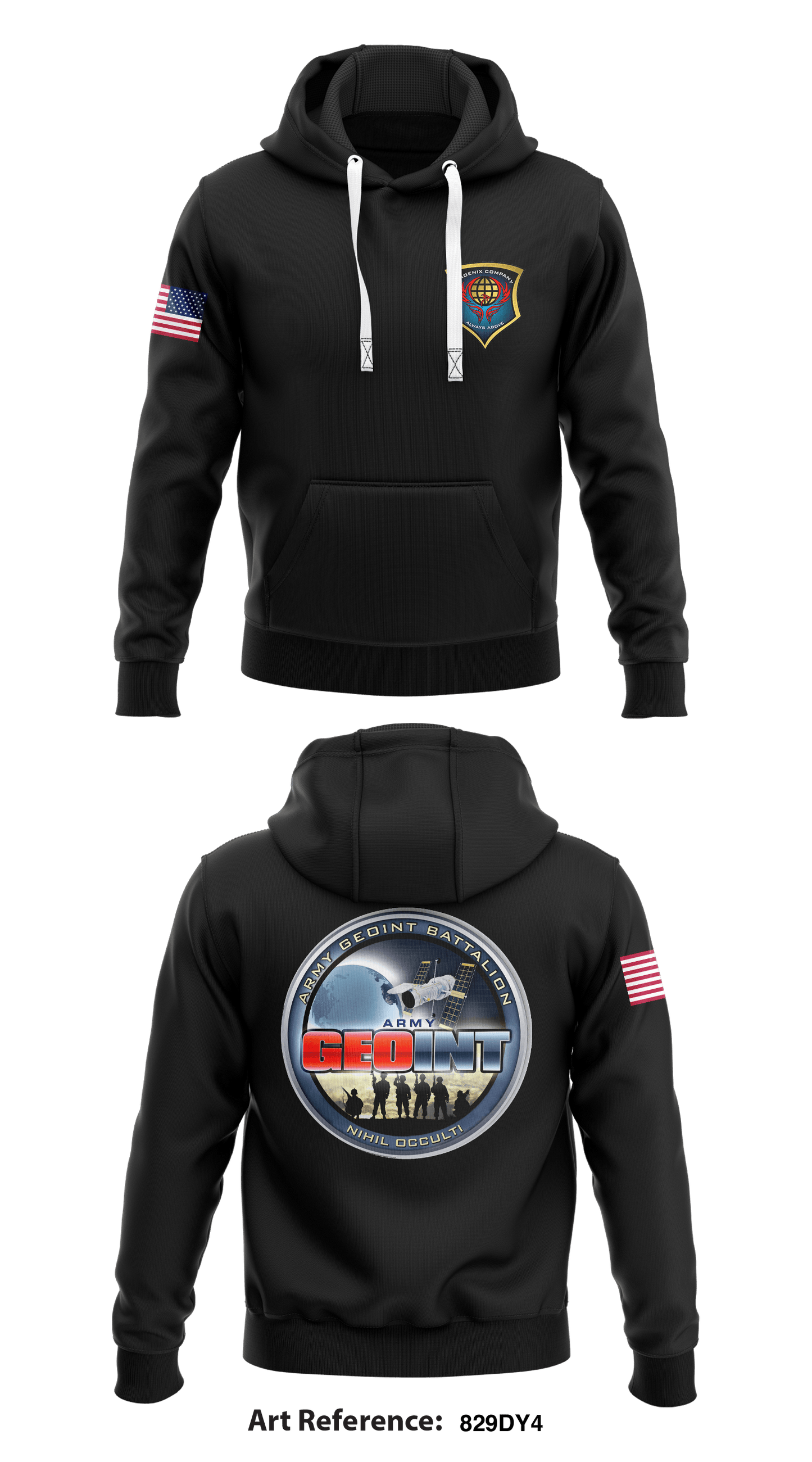 Army GEOINT Battalion Store 1 Core Men's Hooded Performance Sweatshirt - 829dy4