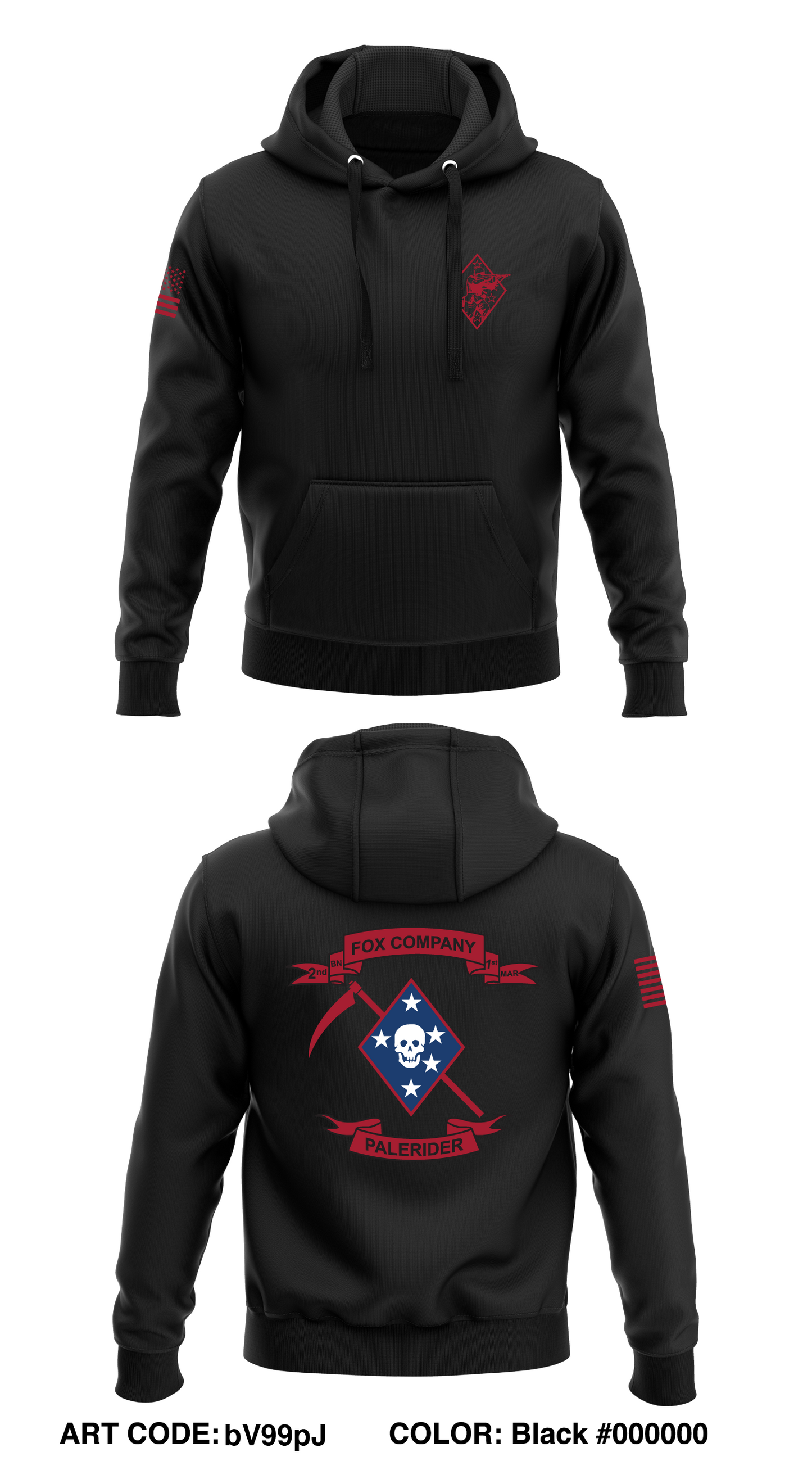 V21 Fox Company "Palerider" Core Men's Hooded Performance Sweatshirt - bV99pJ
