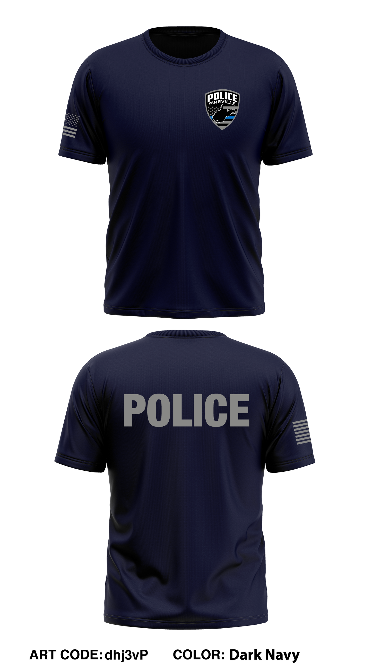 Pineville Police Department Core Men's SS Performance Tee - dhj3vP
