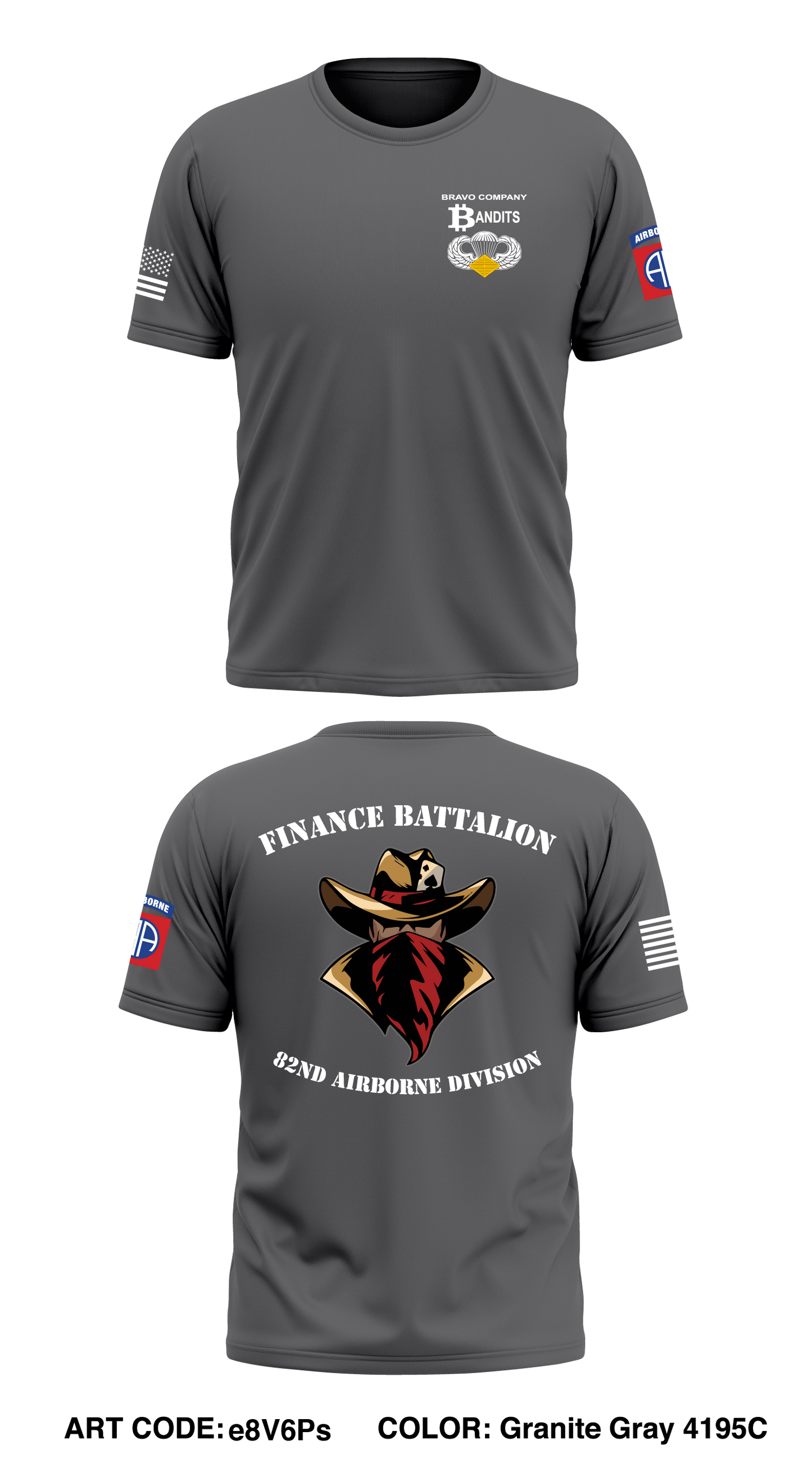 Bravo Company, Finance Battalion, 82nd Airborne Division Core Men's SS Performance Tee - e8V6Ps