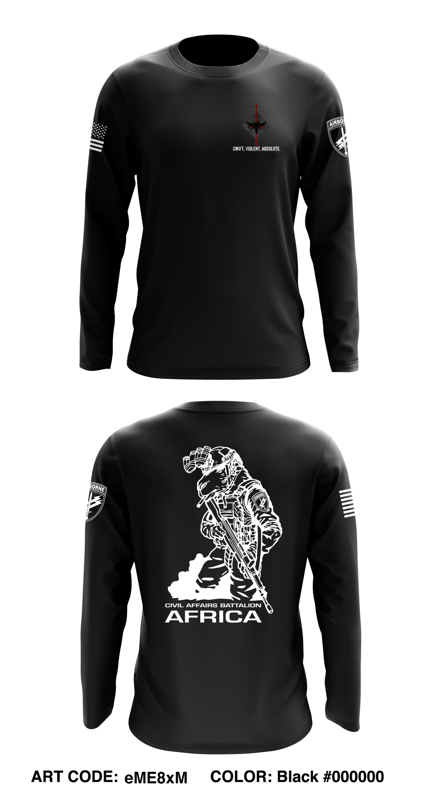 HQ (-) 411th Civil Affairs Battalion Core Men's LS Performance Tee - eME8xM