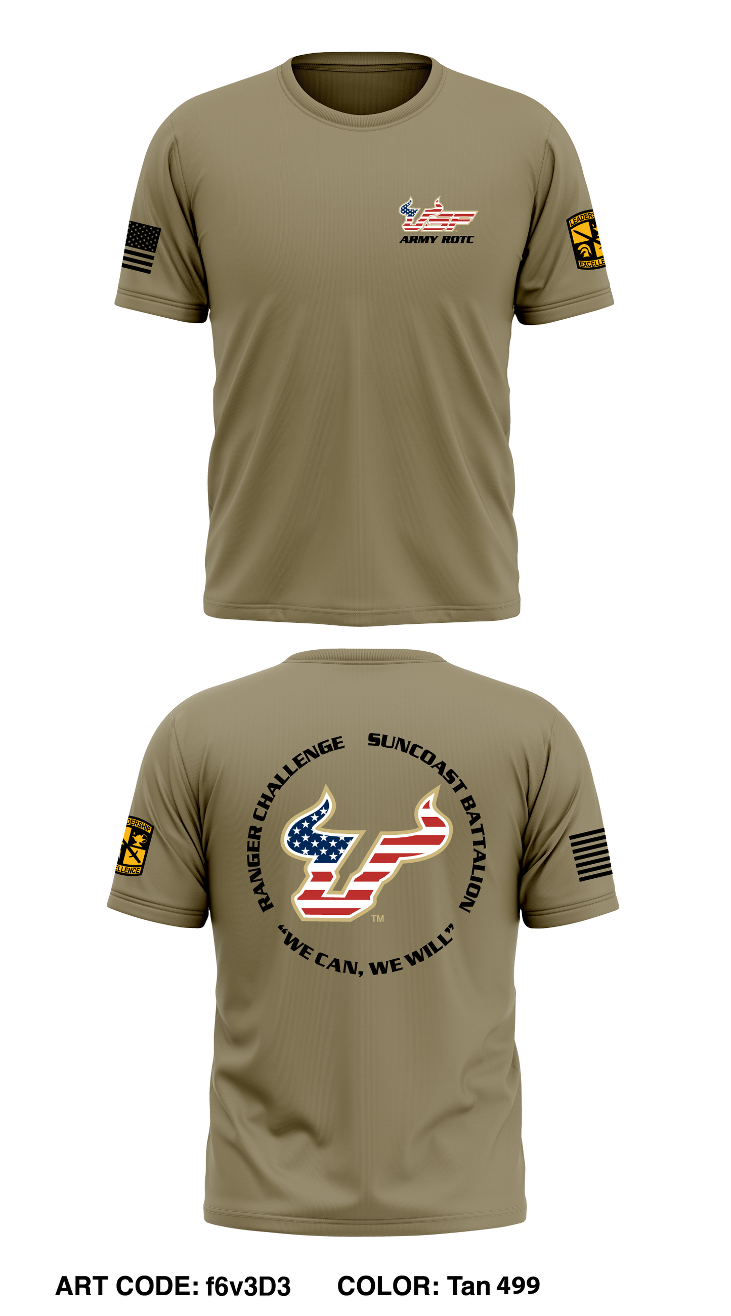 University of South Florida Army ROTC Core Men's SS Performance Tee - f6v3D3