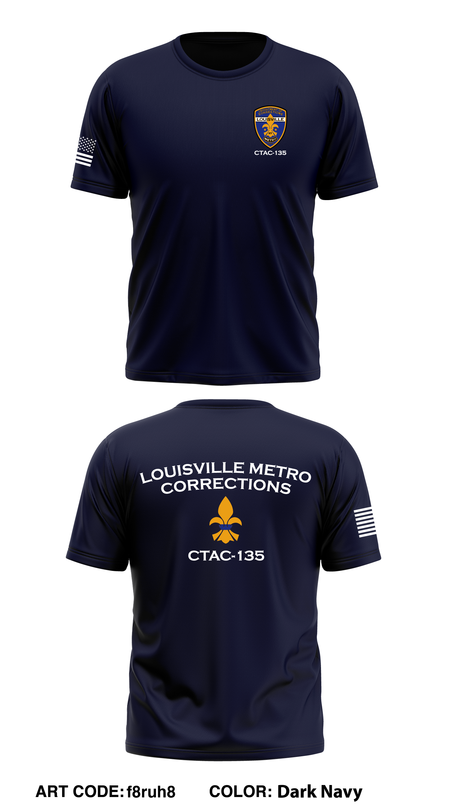 savicustoms Louisville Metro Corrections CTAC-135 Core Men's SS Performance Tee - f8ruh8 M