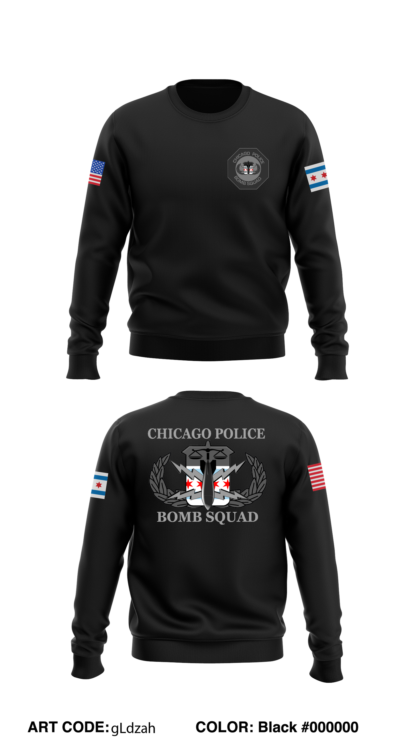 Chicago Bomb Squad Store 1- -gLdzah Core Men's LS Performance Tee - 0