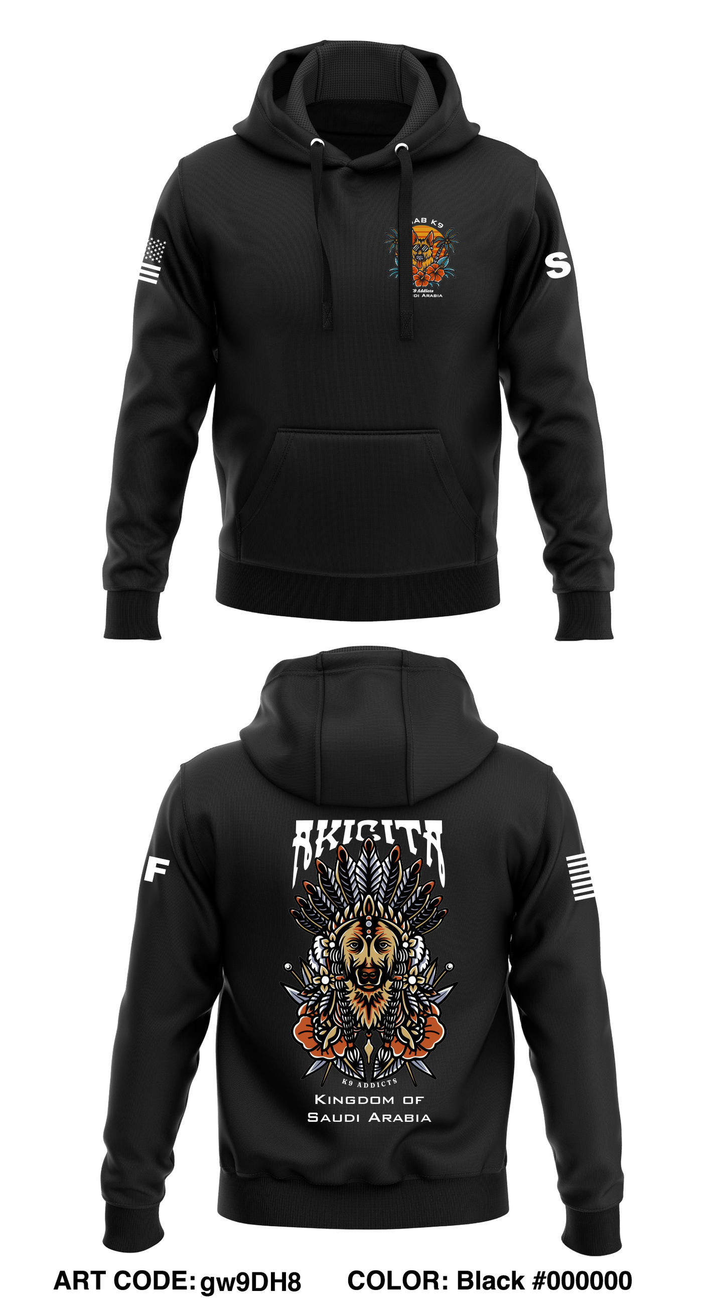PSAB K9 Core Men's Hooded Performance Sweatshirt - gw9DH8