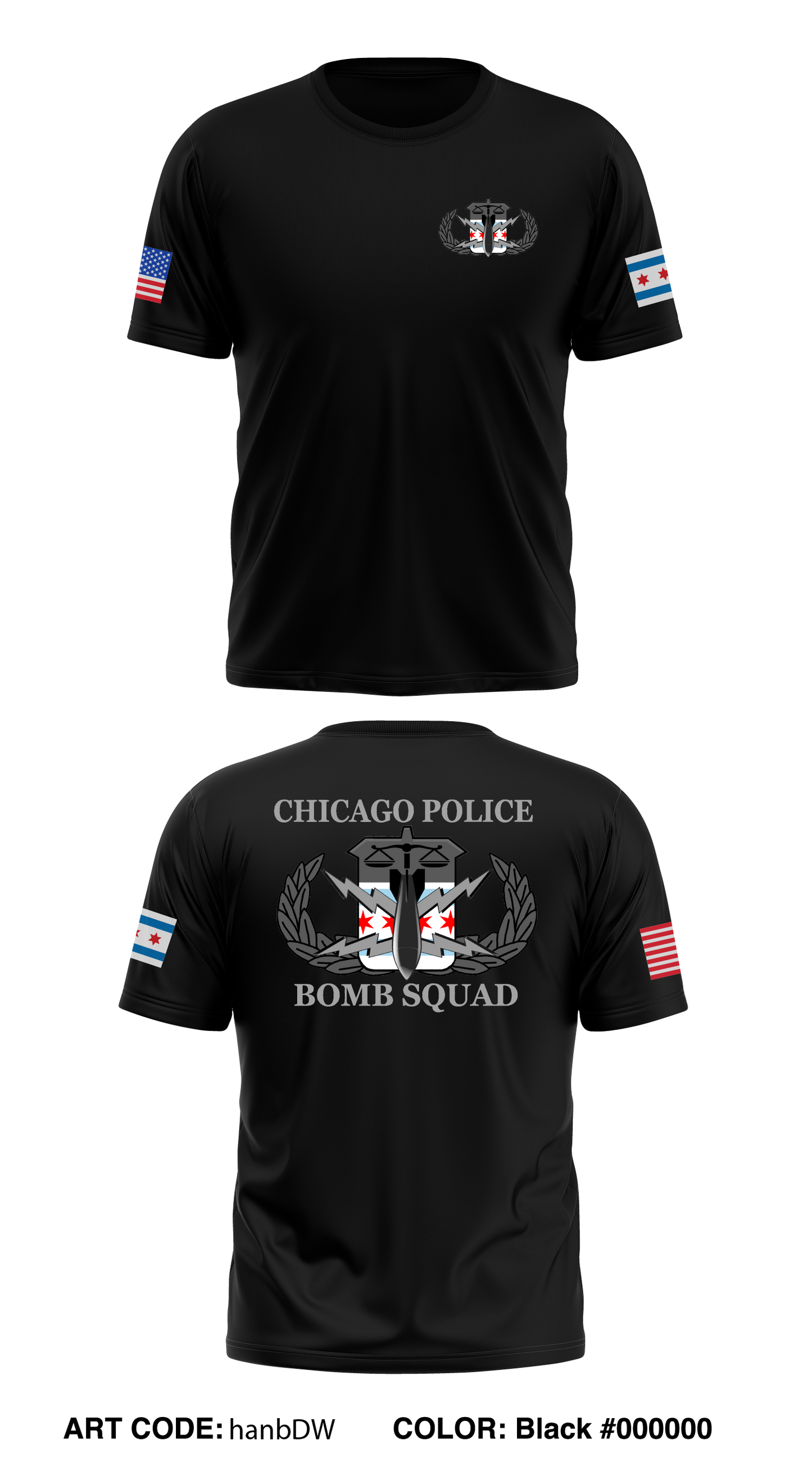 Chicago Bomb Squad Store 1 Core Men's SS Performance Tee - hanbDW