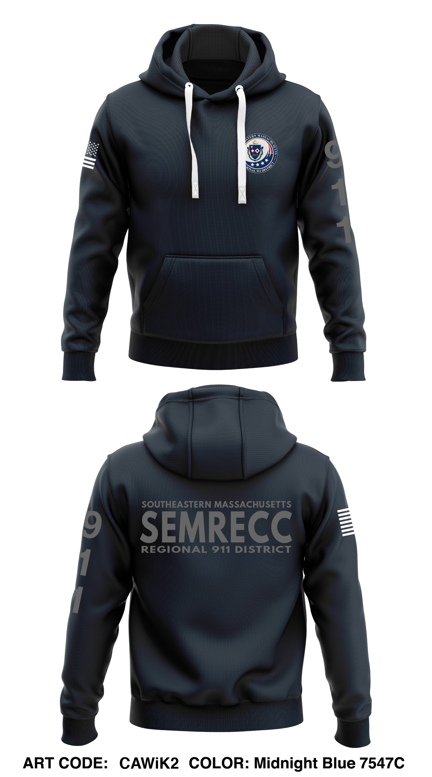 SEMRECC Core Men's Hooded Performance Sweatshirt - CAWiK2