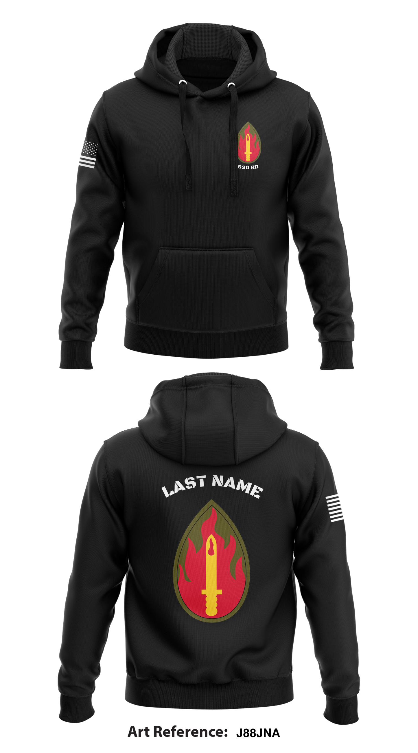 CUSTOM - 63d RD Core Men's Hooded Performance Sweatshirt - j88jNa