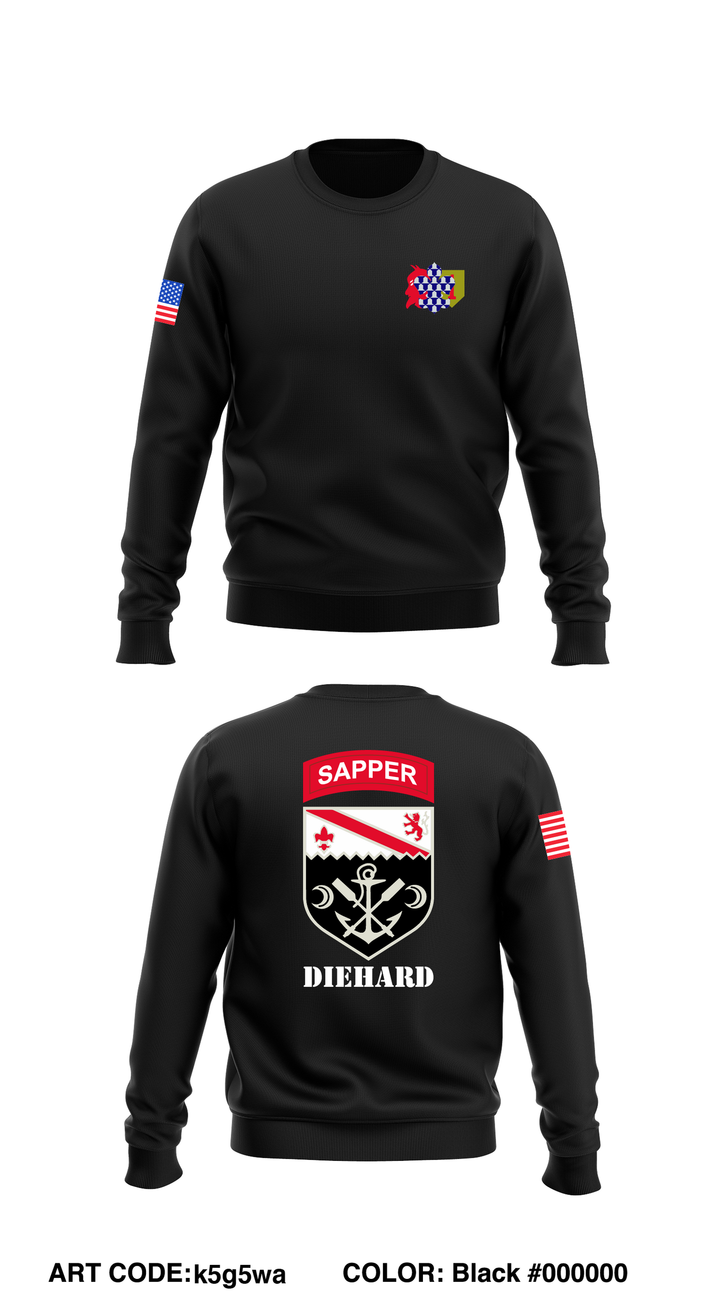 1st Engineer Battalion, 1ID Core Men's Crewneck Performance Sweatshirt - k5g5wa