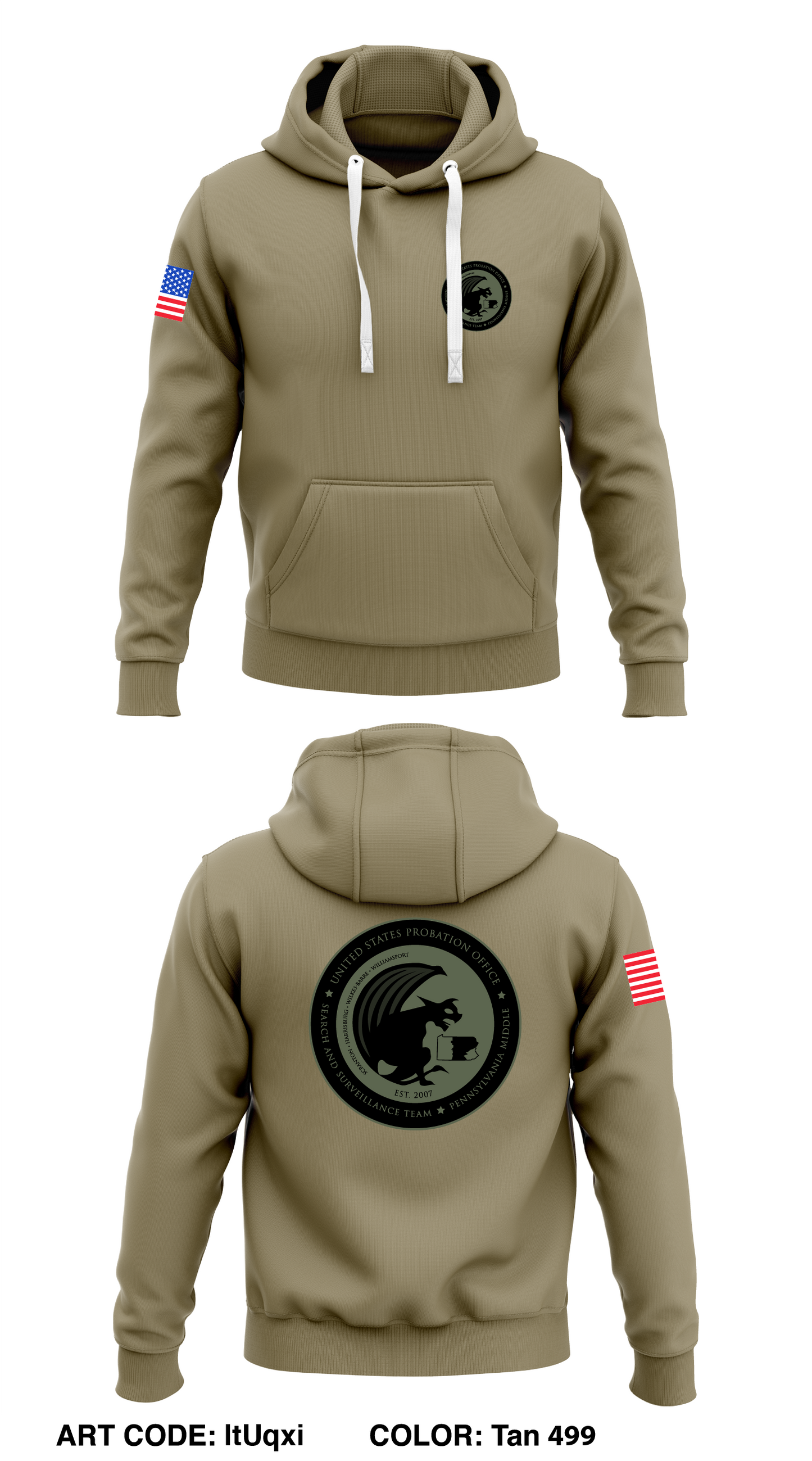 US Probation- Middle Pennsylvania Store 1 Core Men's Hooded Performance Sweatshirt - ltUqxi