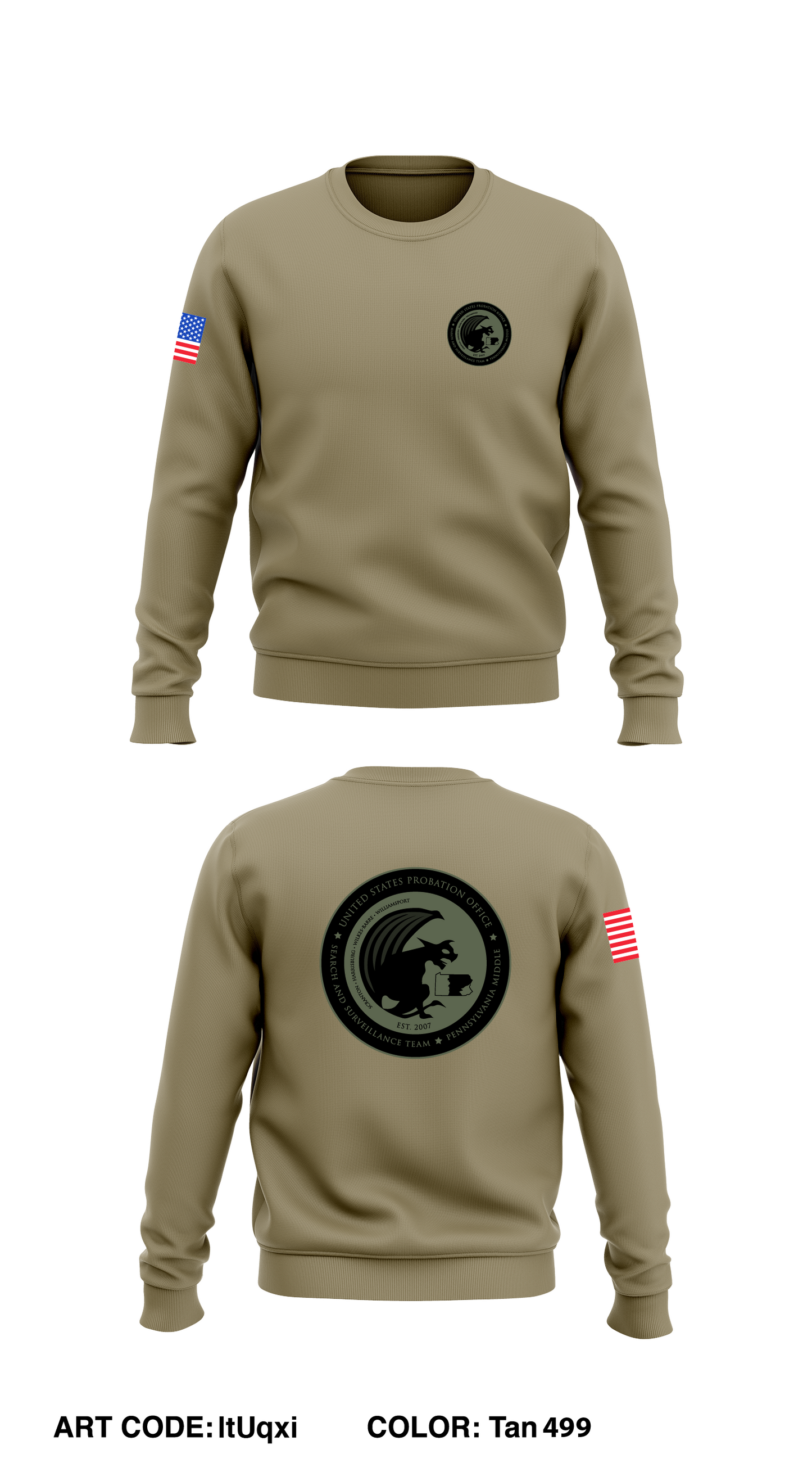 US Probation- Middle Pennsylvania Store 1 Core Men's Crewneck Performance Sweatshirt - ltUqxi