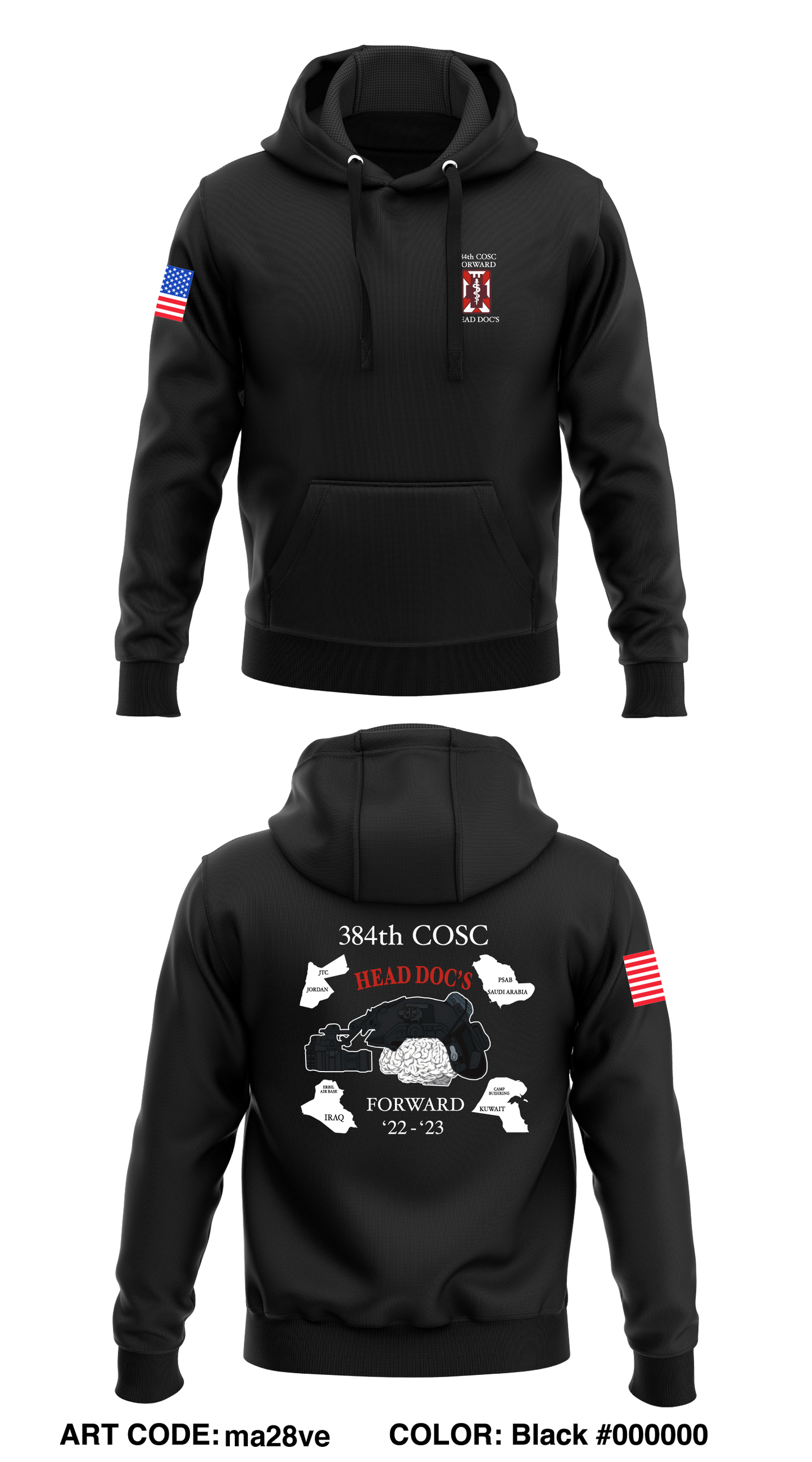 384th COSC Core Men's Hooded Performance Sweatshirt - ma28ve