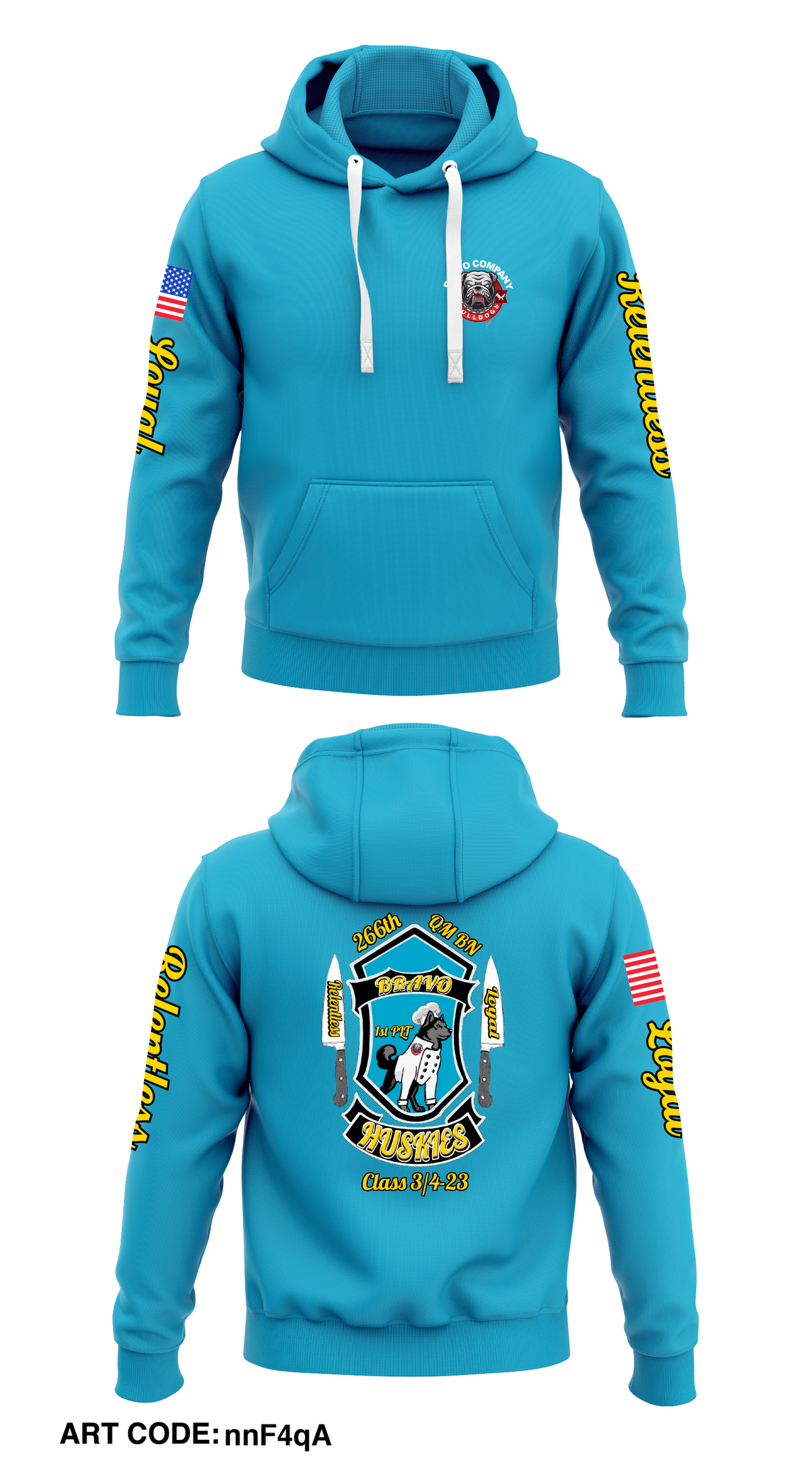 266th QM BN Core Men's Hooded Performance Sweatshirt - nnF4qA