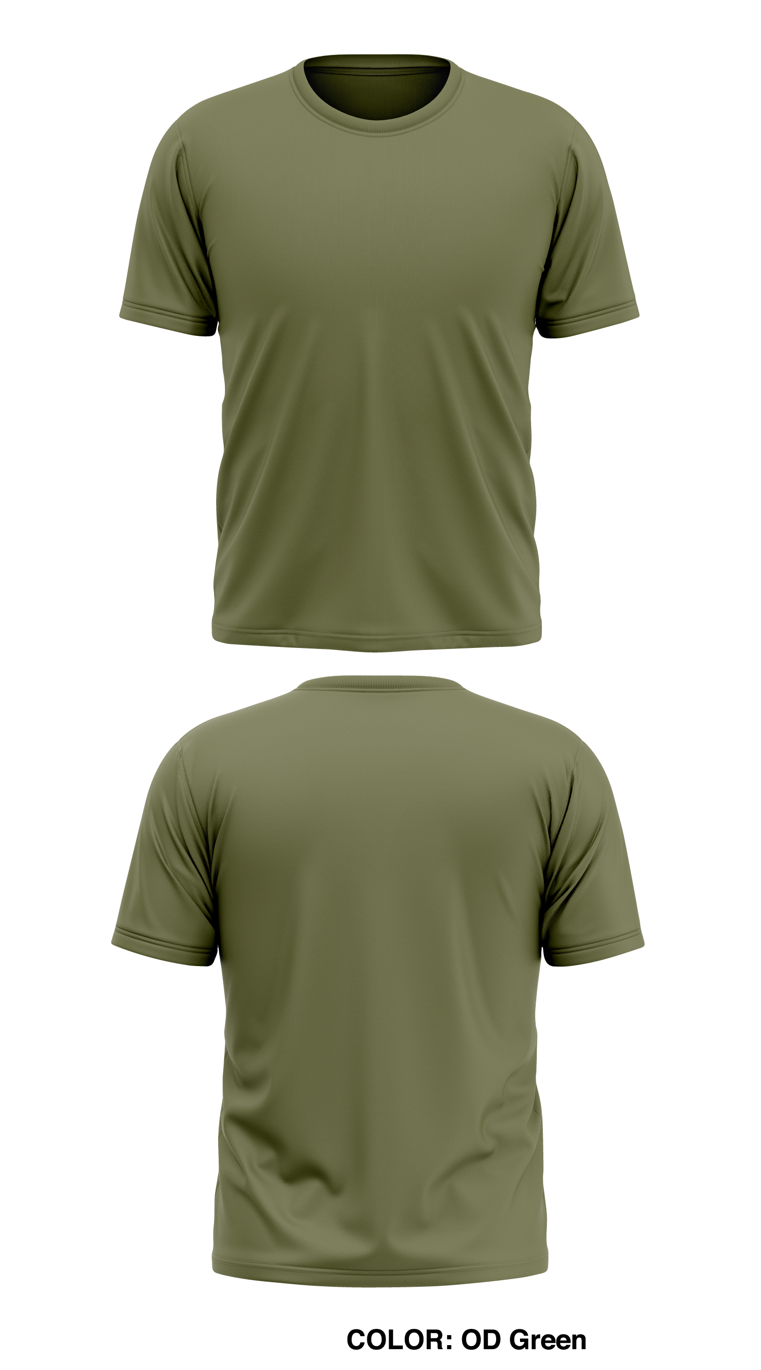 Short Core Men's SS Performance - OD Green Blank Athletic