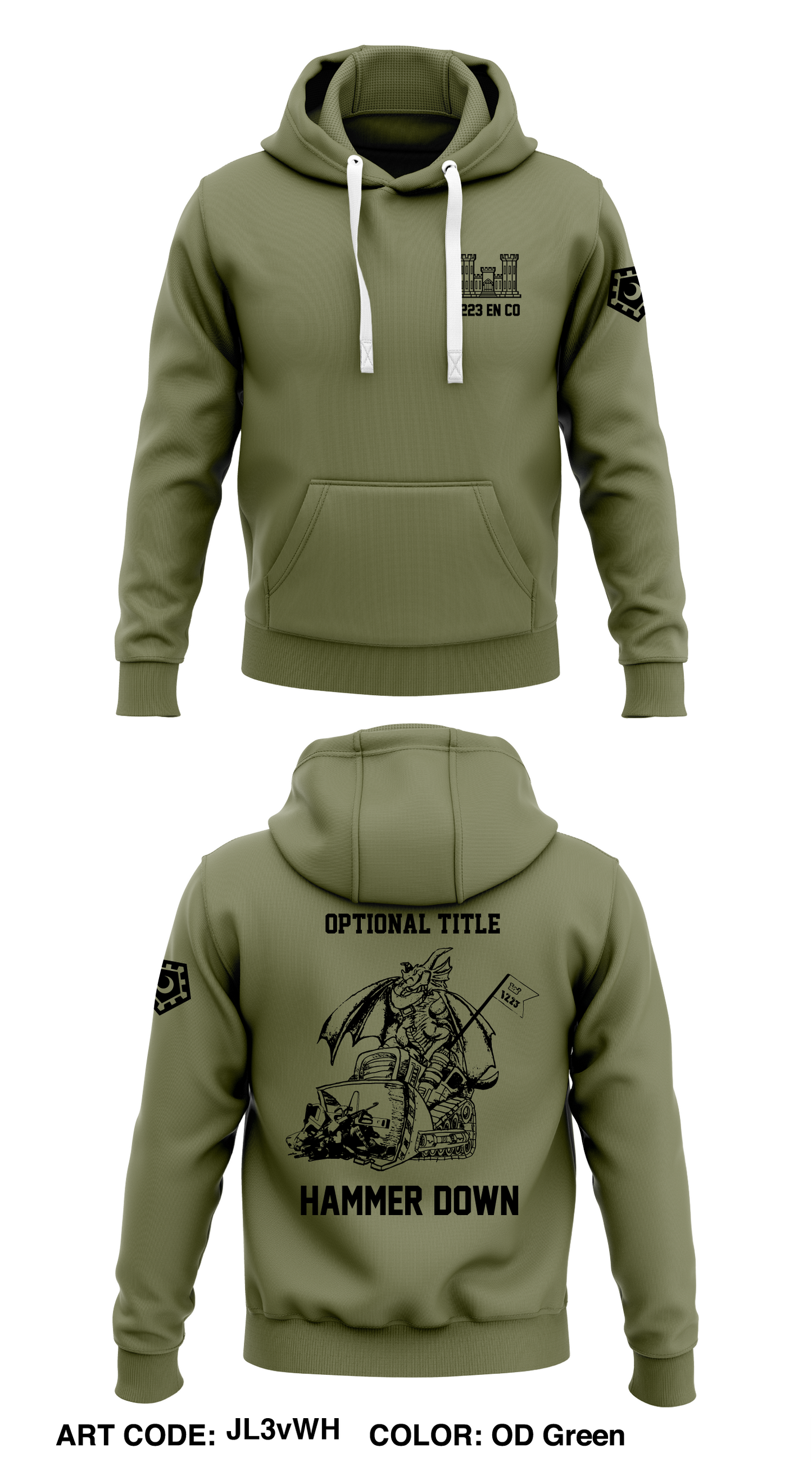 CUSTOM - 1223 EN CO, 178 EN BN Store 1 Core Men's Hooded Performance Sweatshirt - JL3vWH-ODG