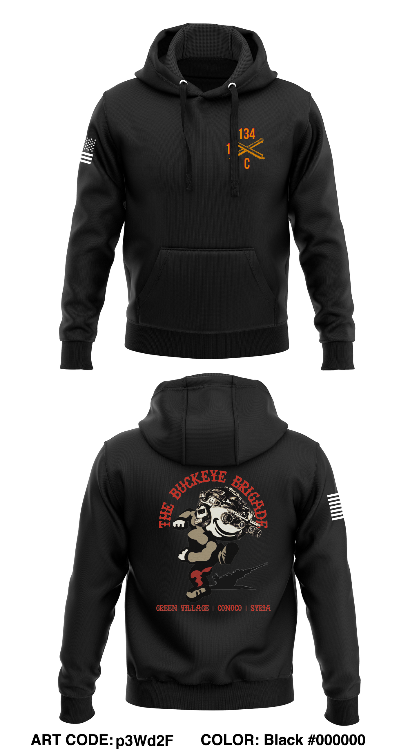 C134 OIR Limited Core Men's Hooded Performance Sweatshirt - p3Wd2F