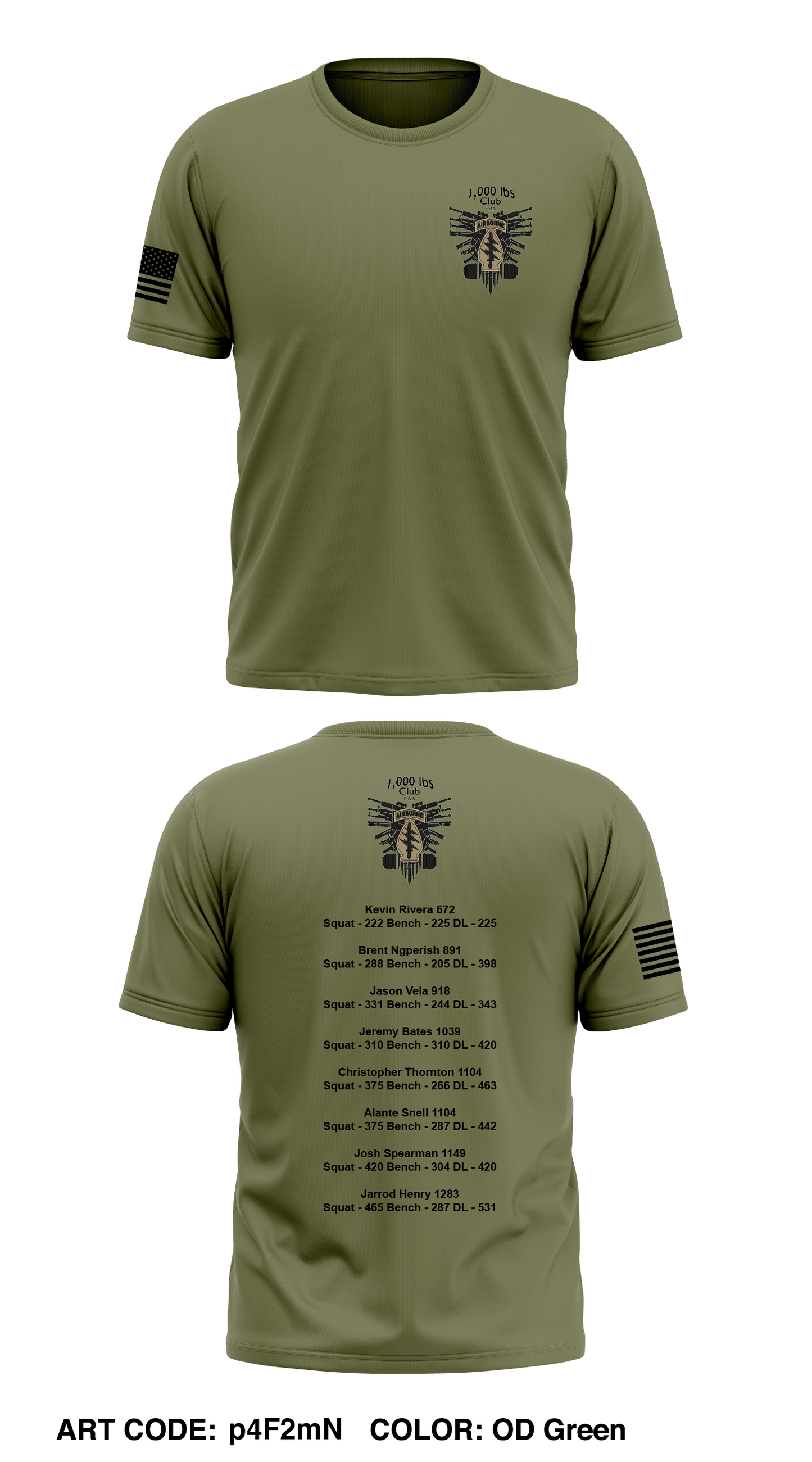 1000 Lb Club Core Men's SS Performance Tee - p4F2mN