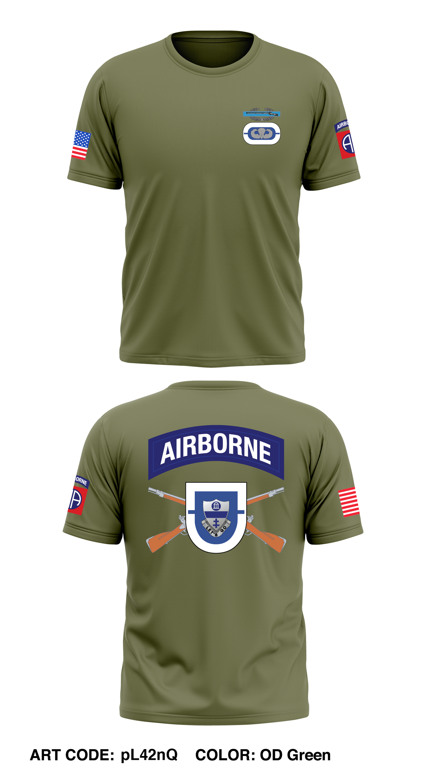 1st Battalion, 325th Airborne Infantry Regiment Core Men's SS Performance Tee - pL42nQ