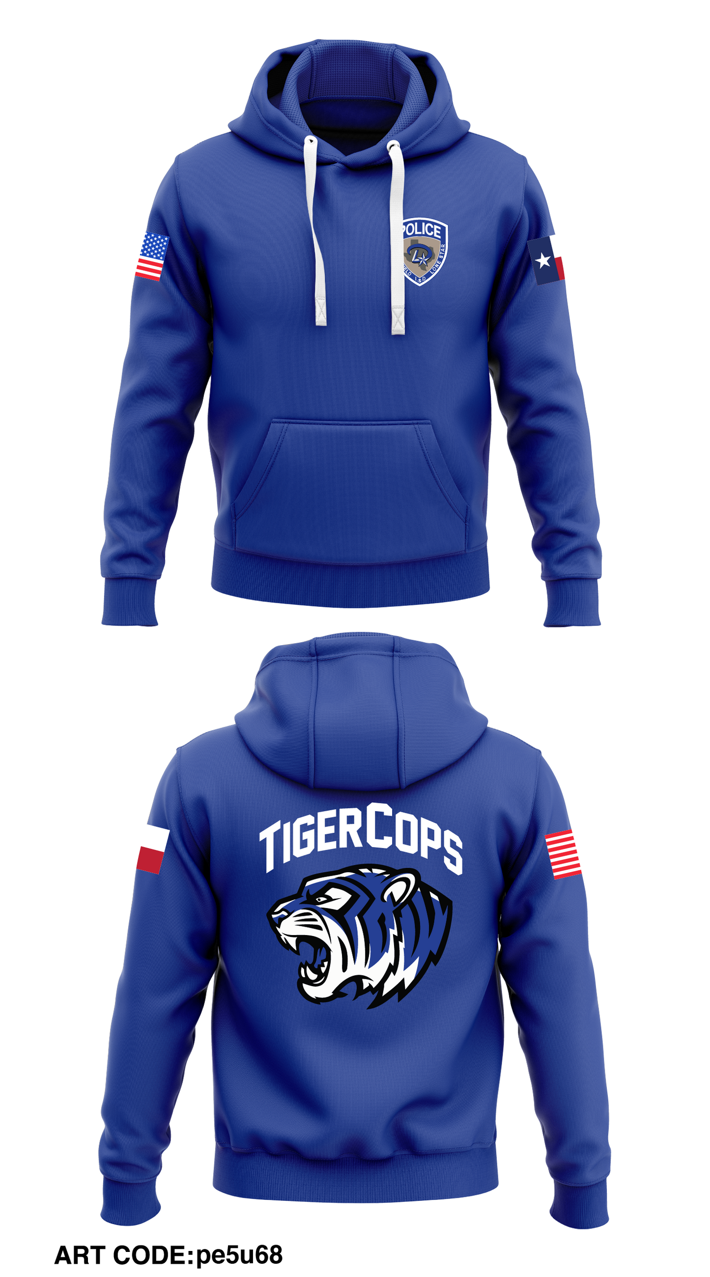 Daingerfield - Lone Star ISD Police Department Core Men's Hooded Performance Sweatshirt - pe5u68