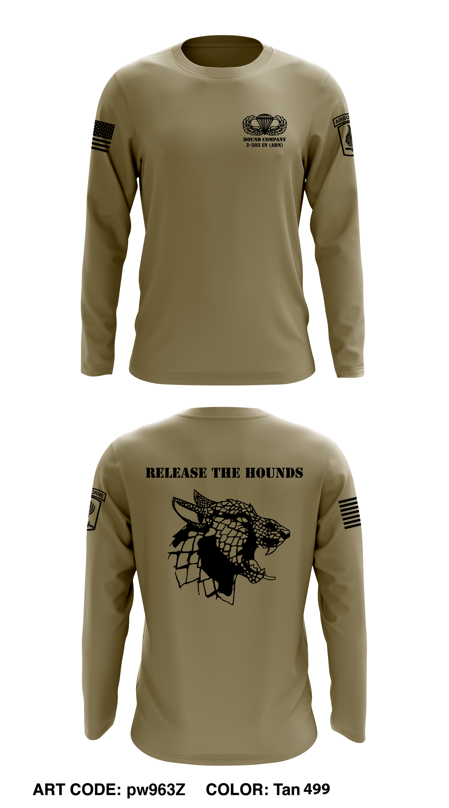 Hound Company 2-503 Core Men's LS Performance Tee - pw963Z
