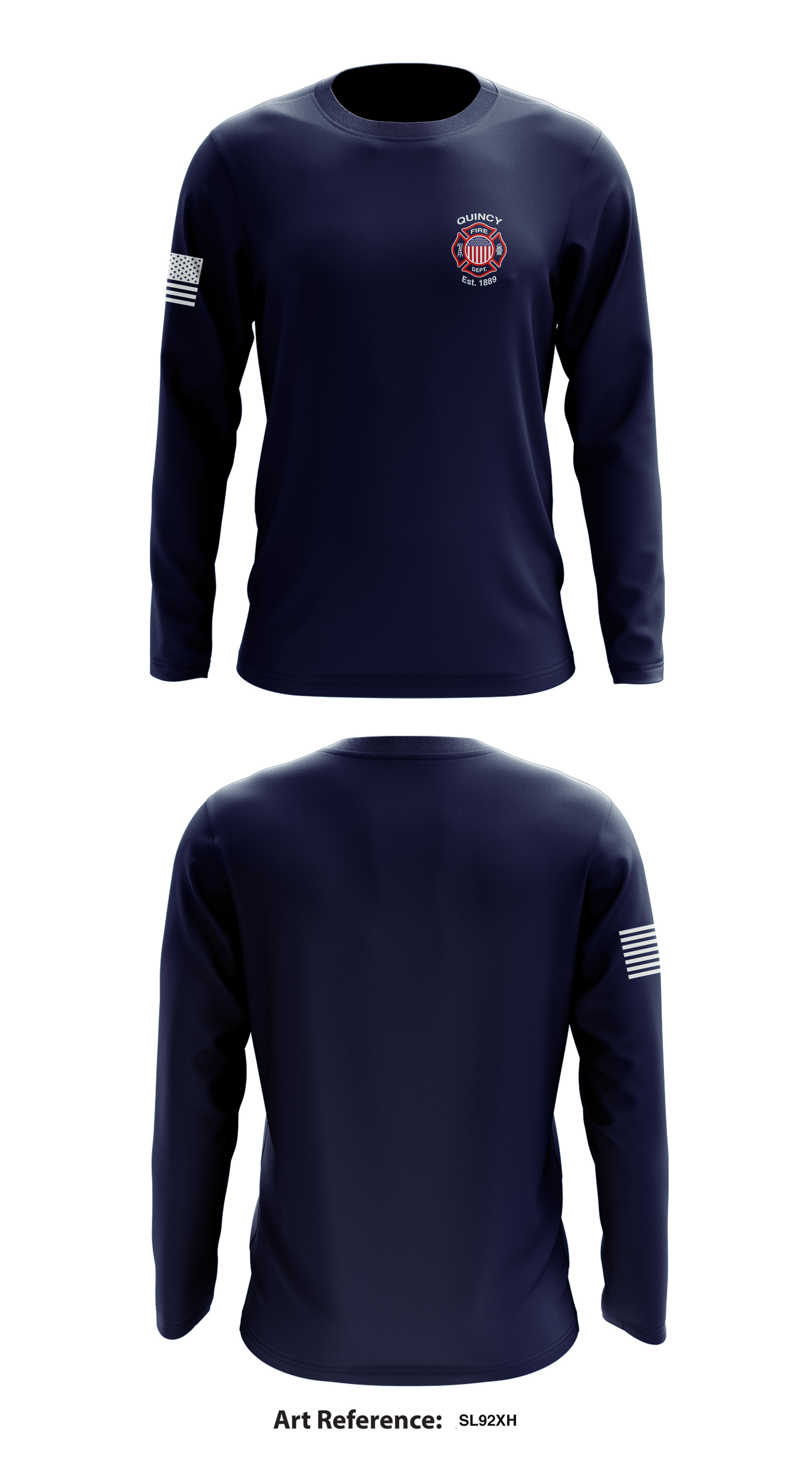 quincy fire dept. Store 1 Core Men's LS Performance Tee - SL92XH
