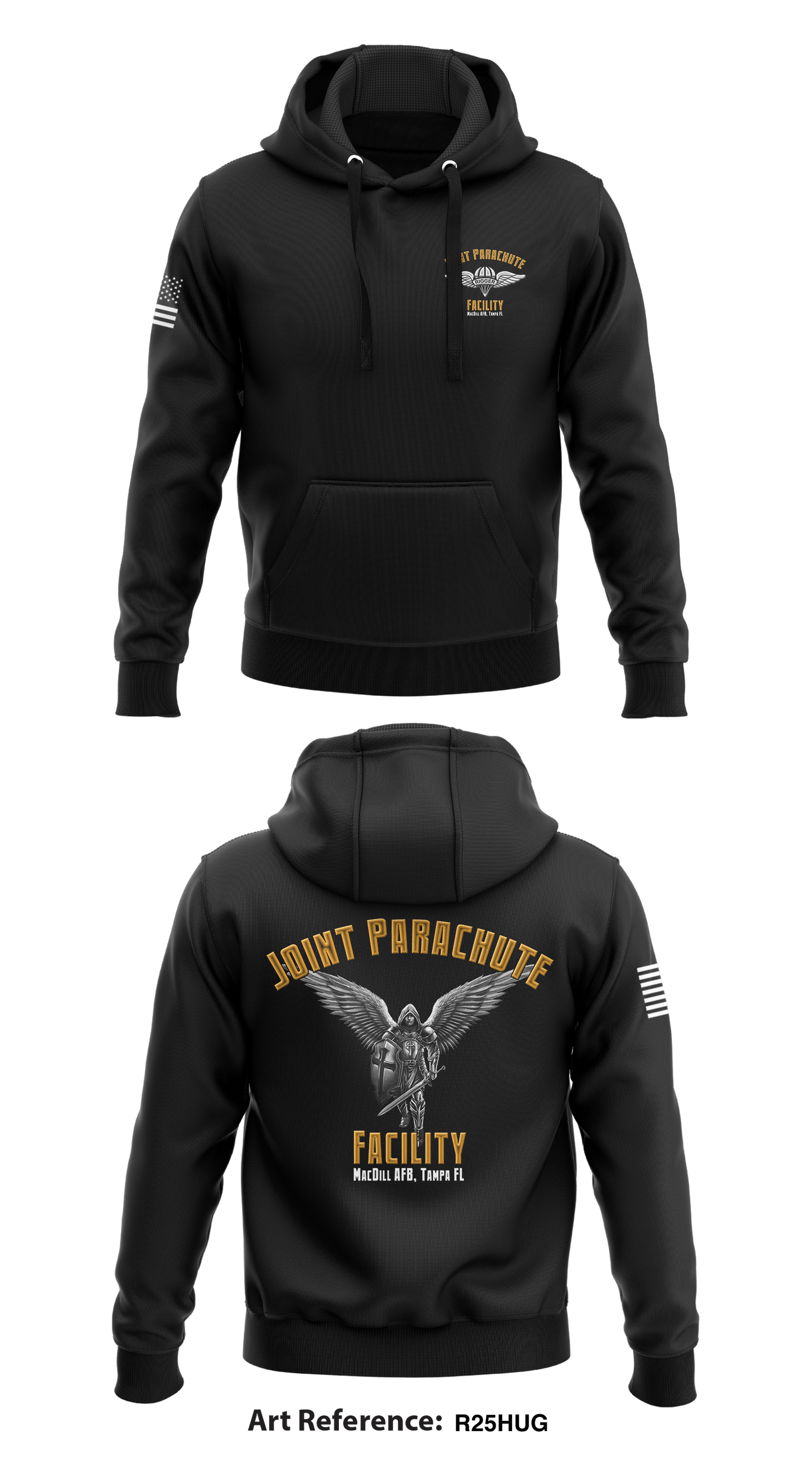 Joint Parachute Facility, MacDill, AFB Core Men's Hooded Performance Sweatshirt - r25hUG