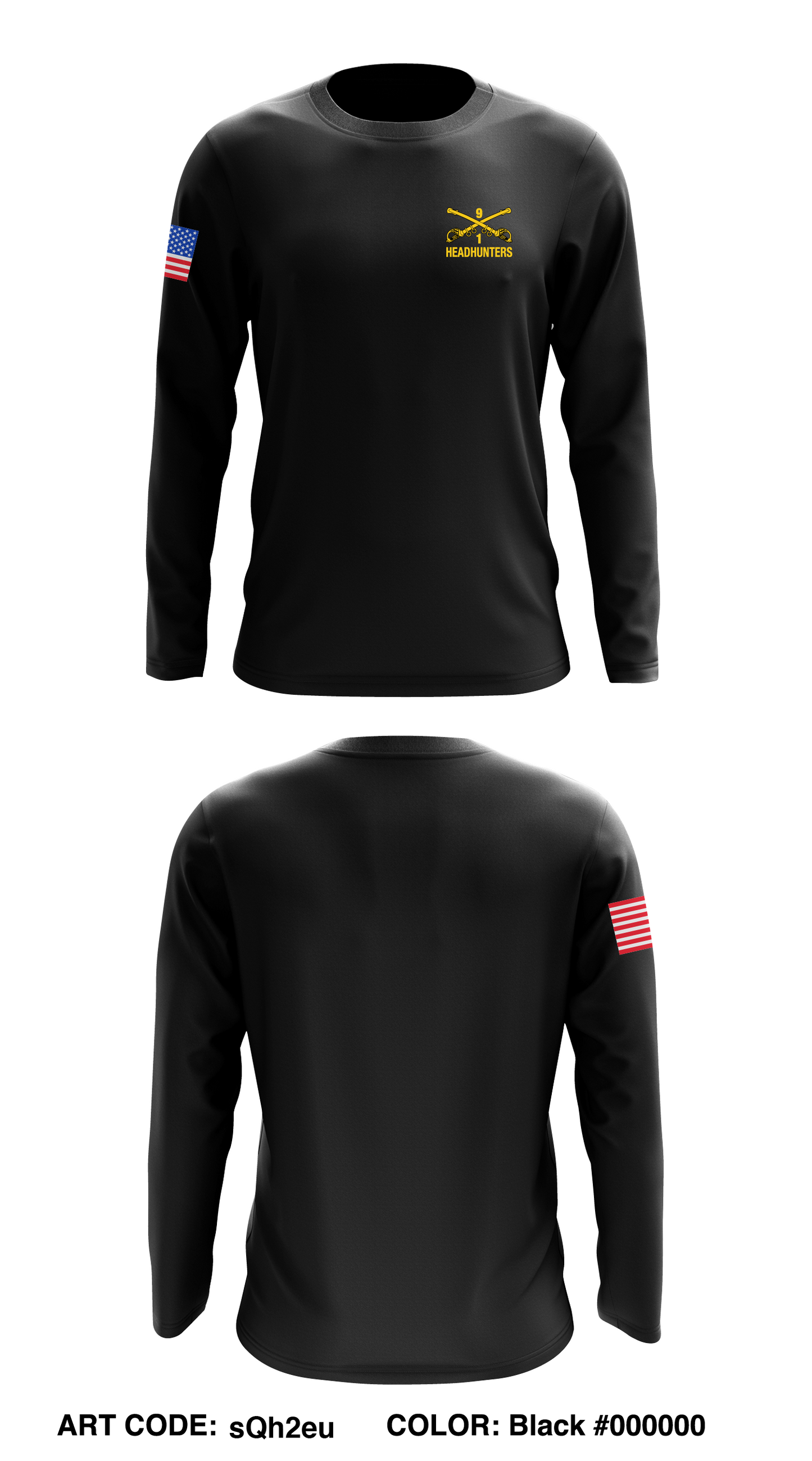 1st Battalion, 9th Cavalry Regiment Store 1 Core Men's LS Performance Tee - sQh2eu