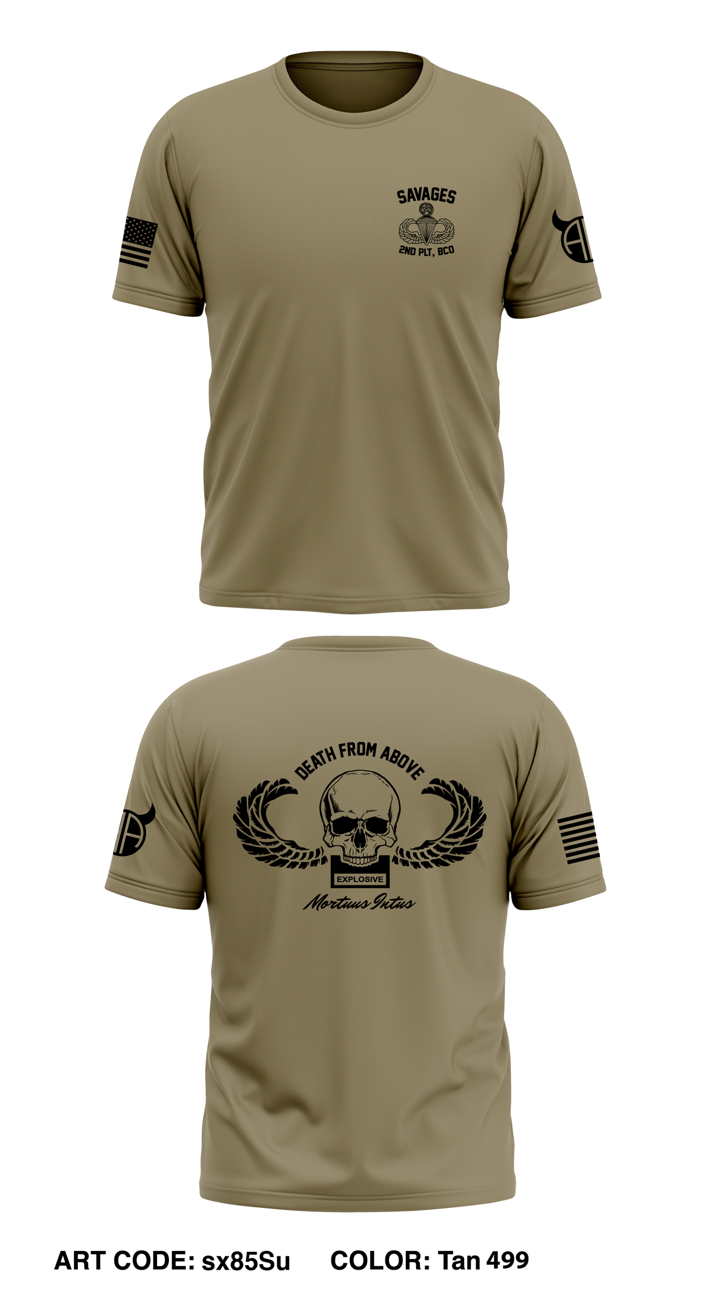 2ND PLT, BCO, 127 AEB Core Men's SS Performance Tee - sx85Su
