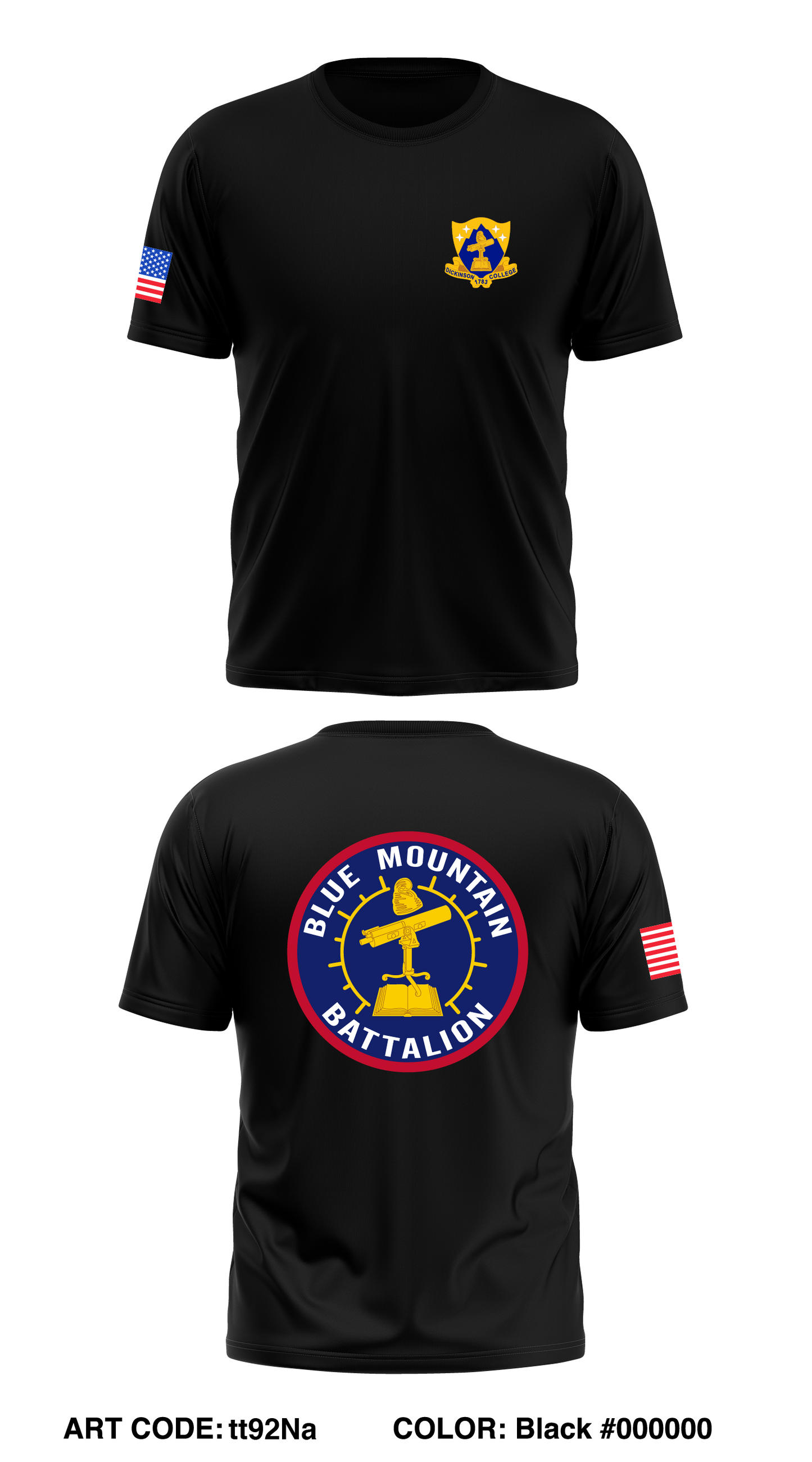 Dickinson College Army ROTC - The Blue Mountain Battalion Core Men's SS Performance Tee - tt92Na