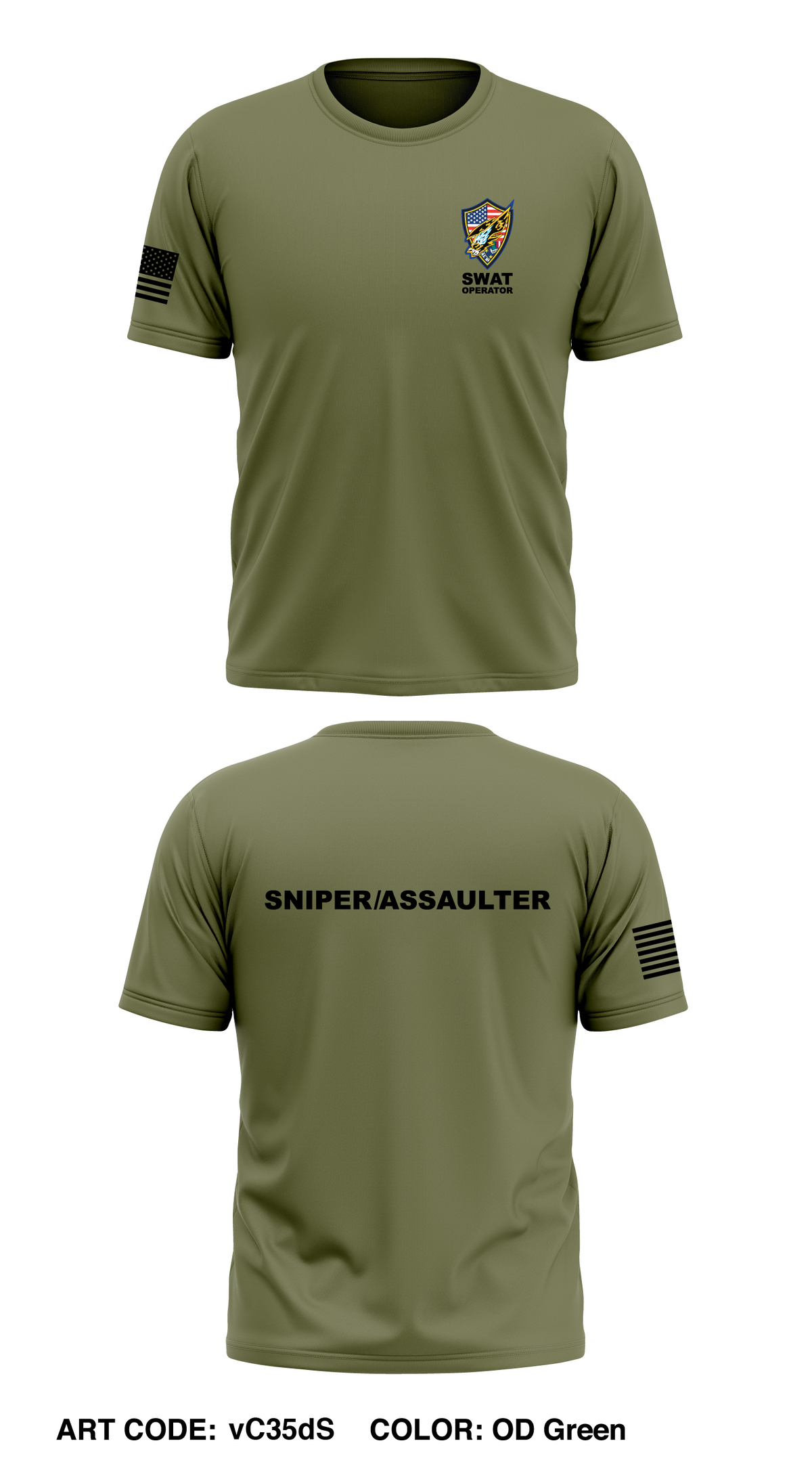 FBI SWAT Core Men's SS Performance Tee - vC35dS