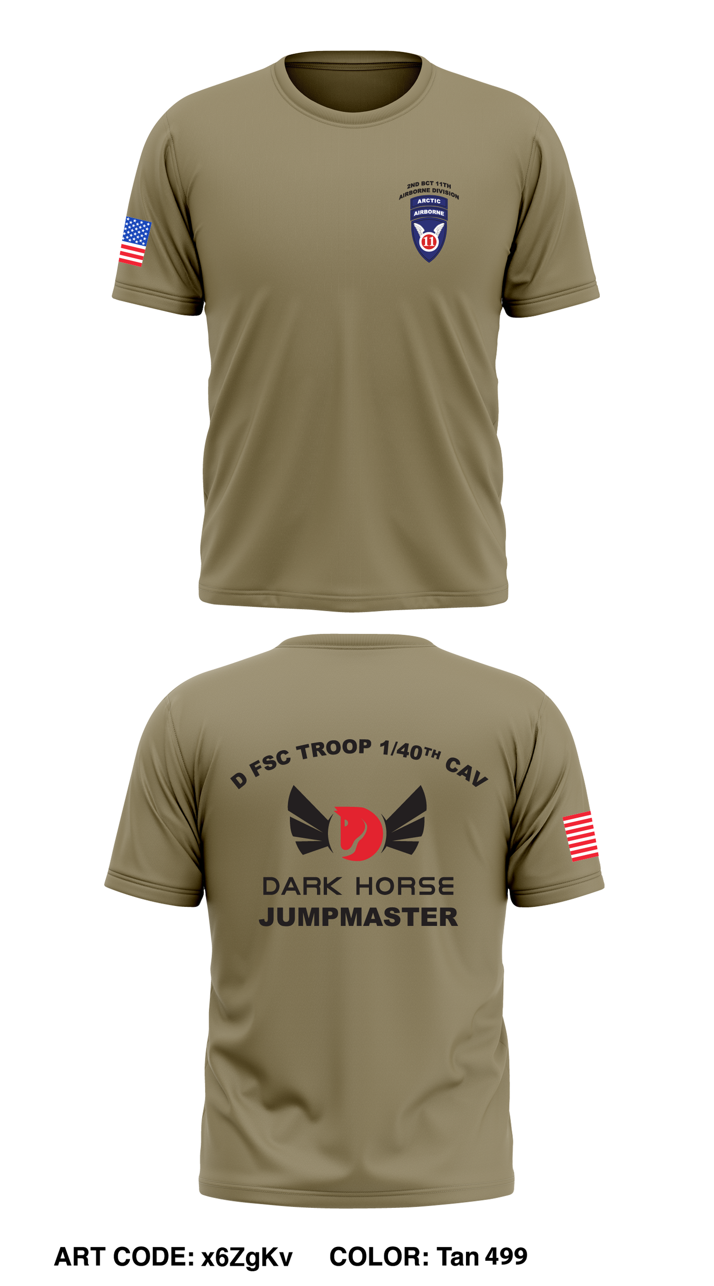 D FSC TROOP 1/40th CAV Core Men's SS Performance Tee - x6ZgKv