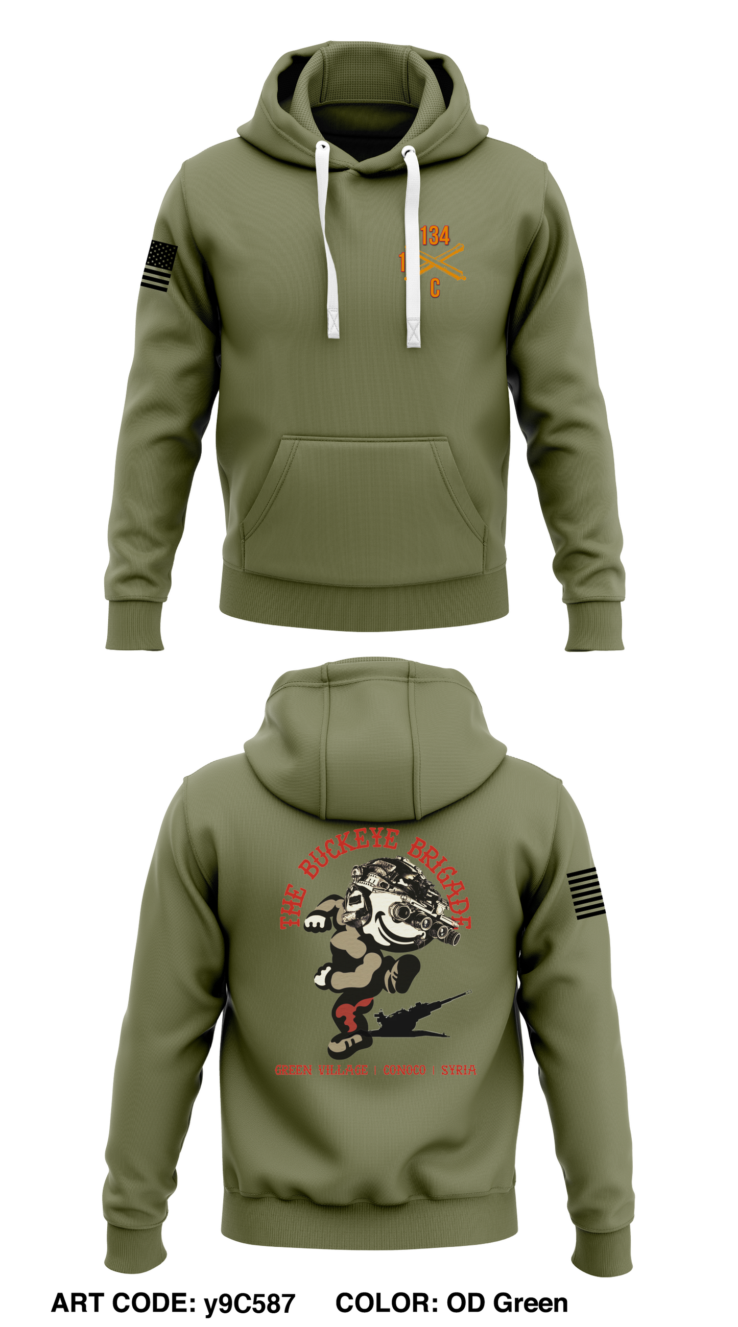 C134 OIR Limited Core Men's Hooded Performance Sweatshirt - y9C587