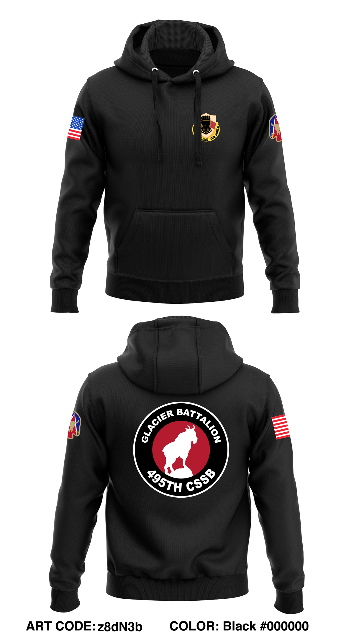 HHC 495th CSSB Core Men's Hooded Performance Sweatshirt - z8dN3b
