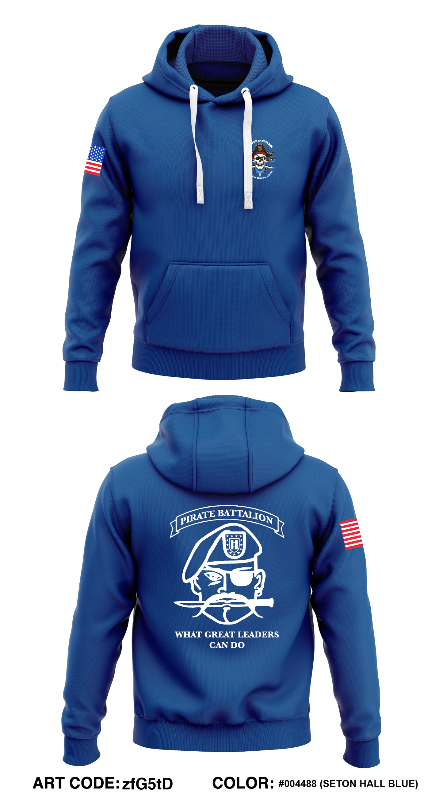 Pirate Battalion Core Men's Hooded Performance Sweatshirt - zfG5tD