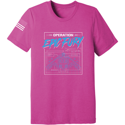 CUSTOM Operation Epic Fury Comfort Unisex Triblend SS Tee - Blueprint
