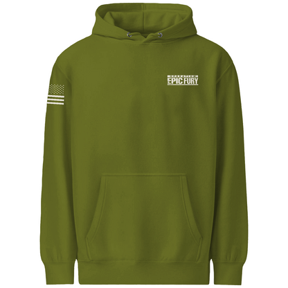 Operation Epic Fury Comfort Unisex Hooded Sweatshirt - Stealth