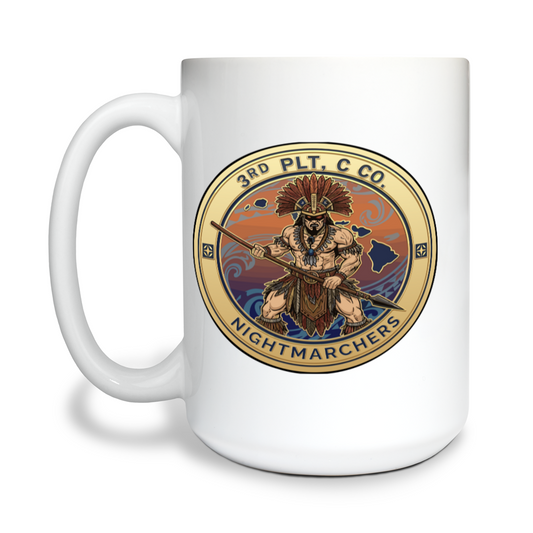 3PLT “Nightmarchers”, C Co, 2-21IN 15 oz White Ceramic Mug - KZe1QS