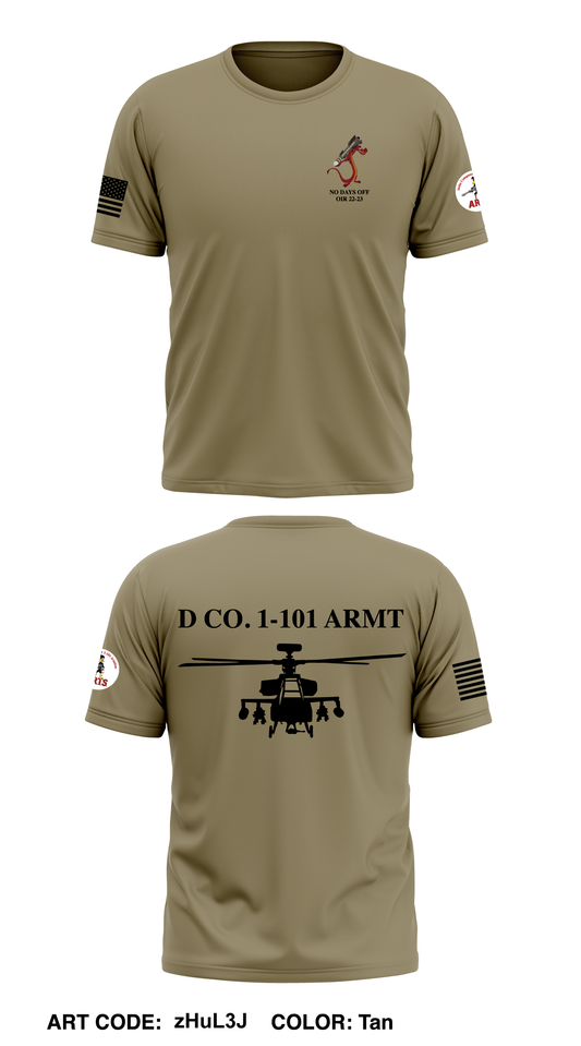 D Co., 1-101 CAB, ARMT Core Men's SS Performance Tee - zHuL3J