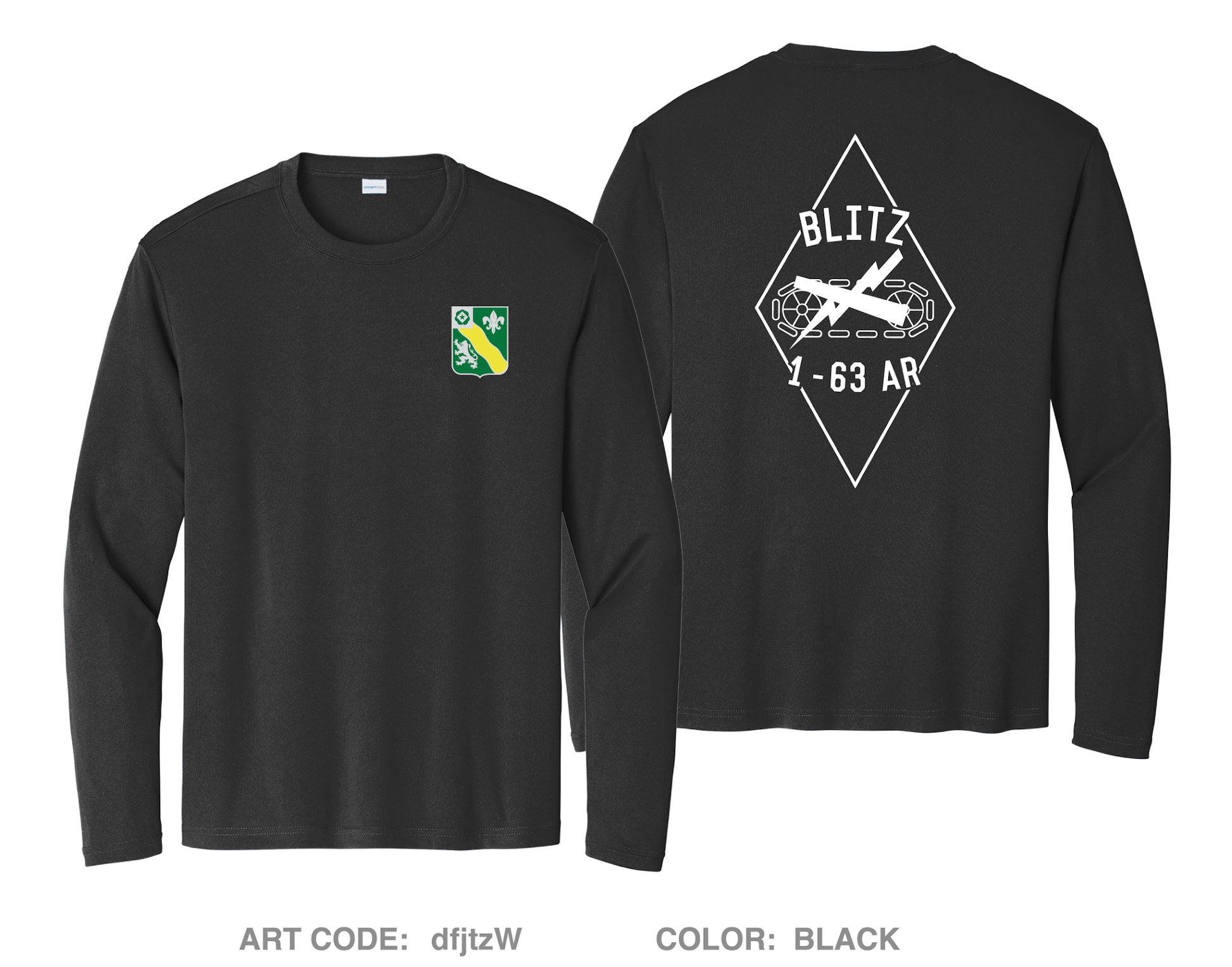 Blitz Company, 1-63 AR Hi-Tech Performance LS Tee - dfjtzW