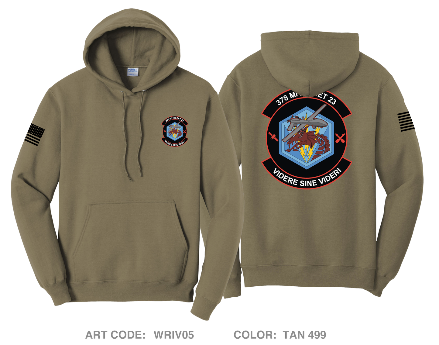 378th MI Comfort Unisex Hooded Sweatshirt - WRIV05